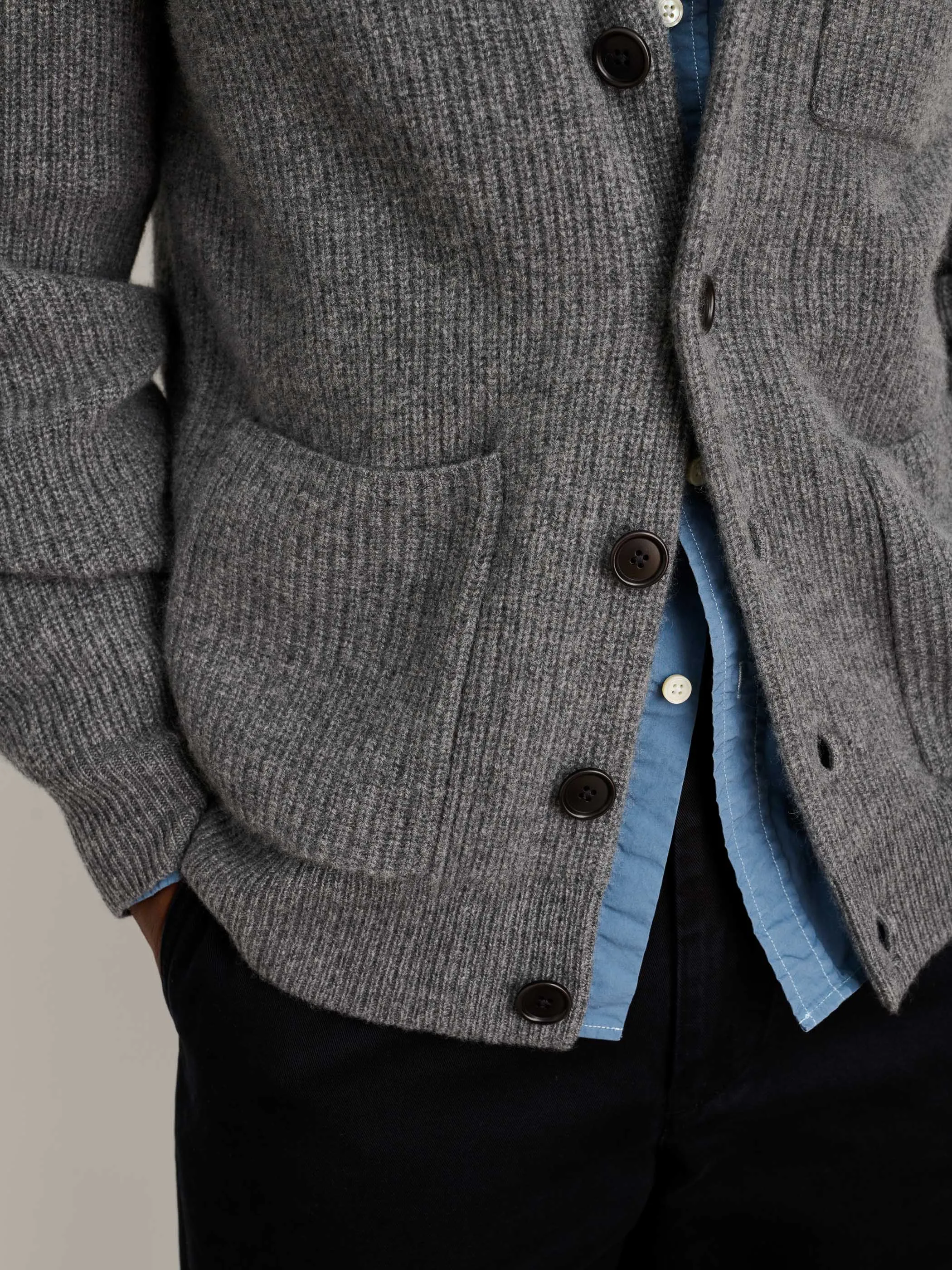 Mitchell Cardigan in Washed Cashmere sold by Alex Mill product image thumbnail 4