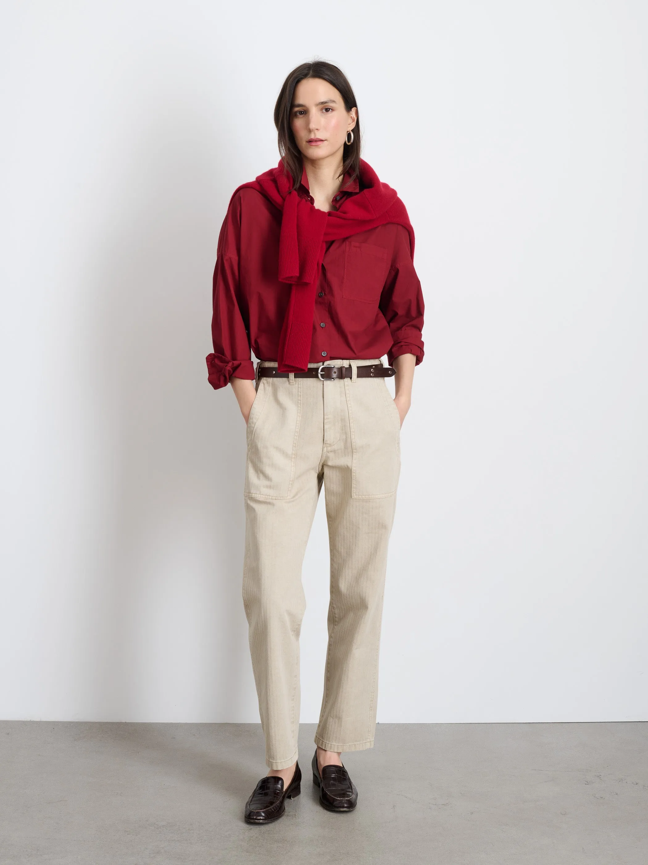 Jo Shirt In Cotton Poplin sold by Alex Mill product image thumbnail 3
