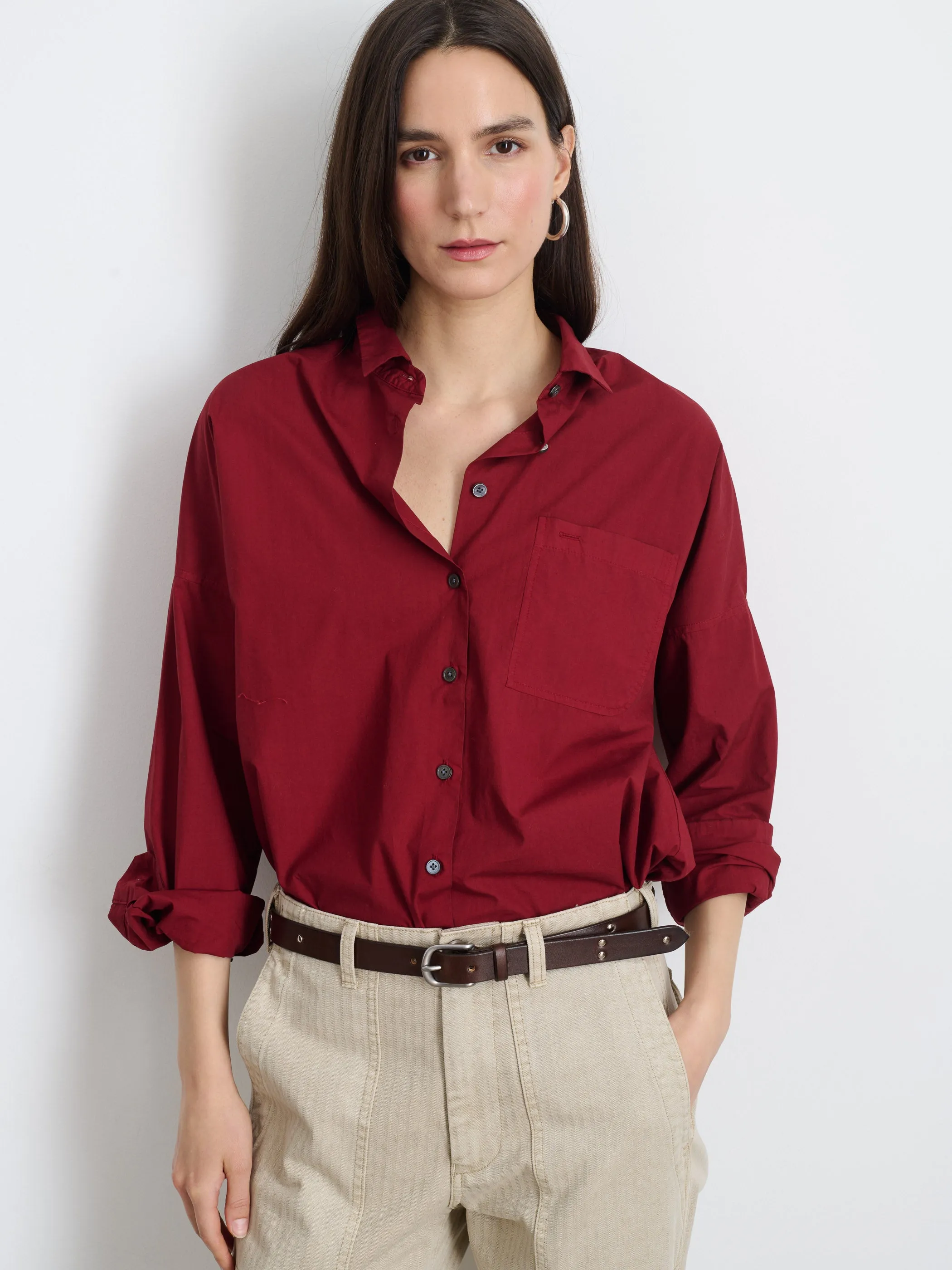 Jo Shirt In Cotton Poplin sold by Alex Mill product image thumbnail 2