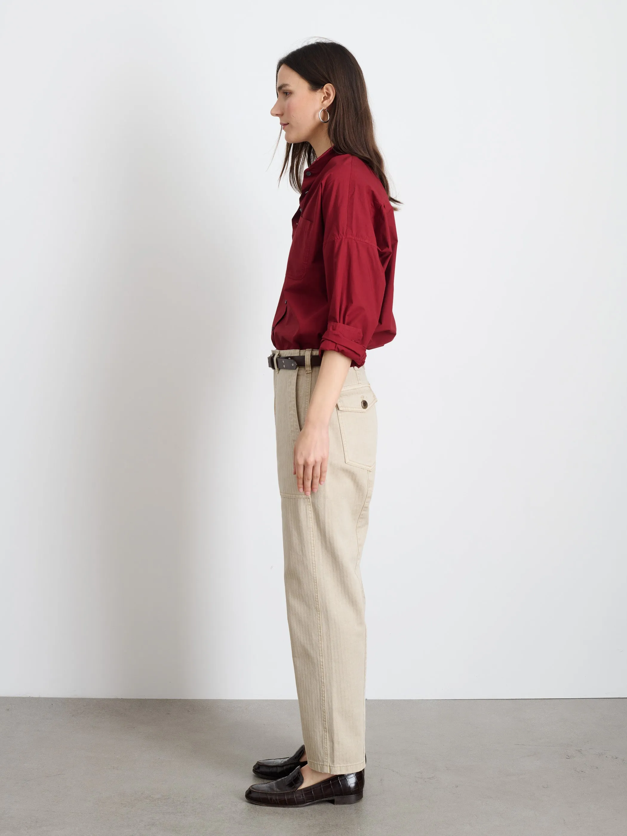 Jo Shirt In Cotton Poplin sold by Alex Mill product image thumbnail 4