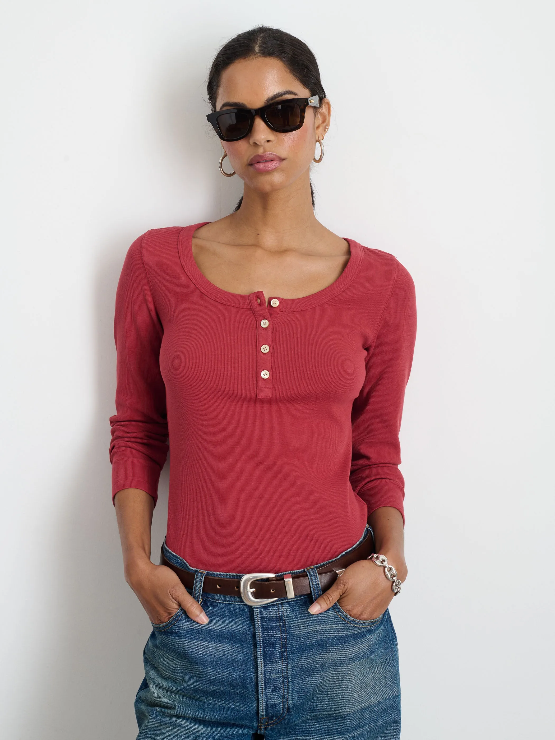 Everyday Ribbed Henley sold by Alex Mill product image thumbnail 2