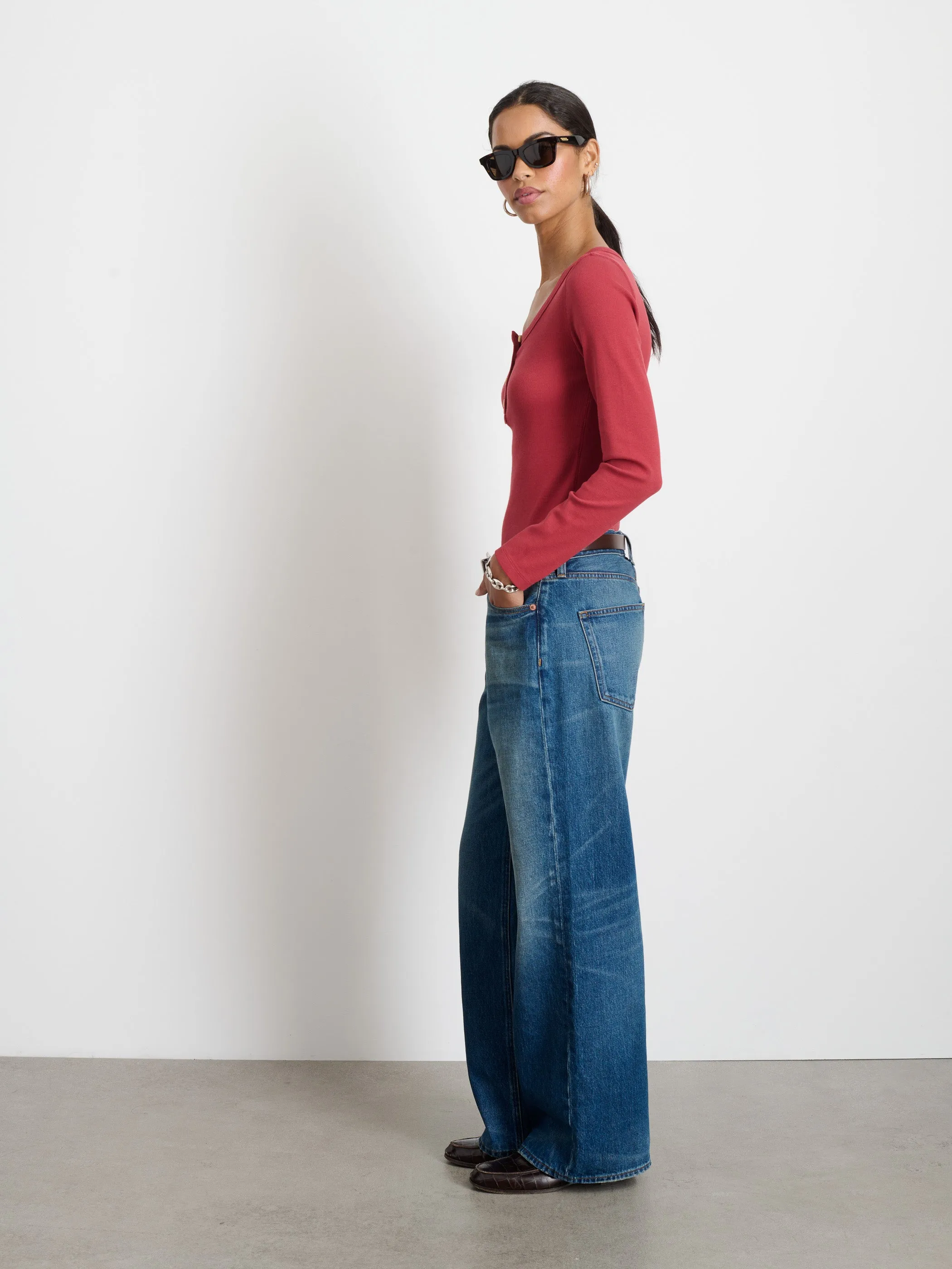 Everyday Ribbed Henley sold by Alex Mill product image thumbnail 4