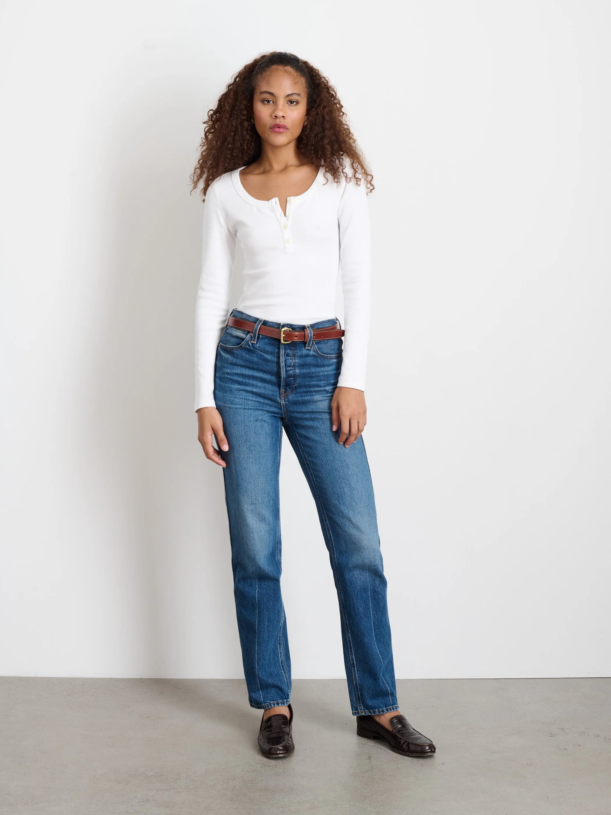 Everyday Ribbed Henley sold by Alex Mill product image thumbnail 3