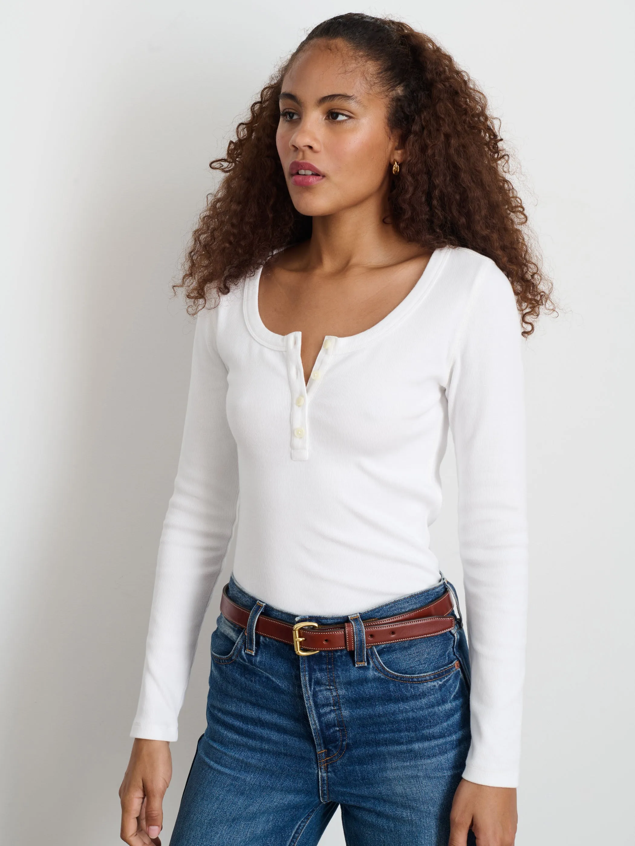 Everyday Ribbed Henley sold by Alex Mill product image thumbnail 2