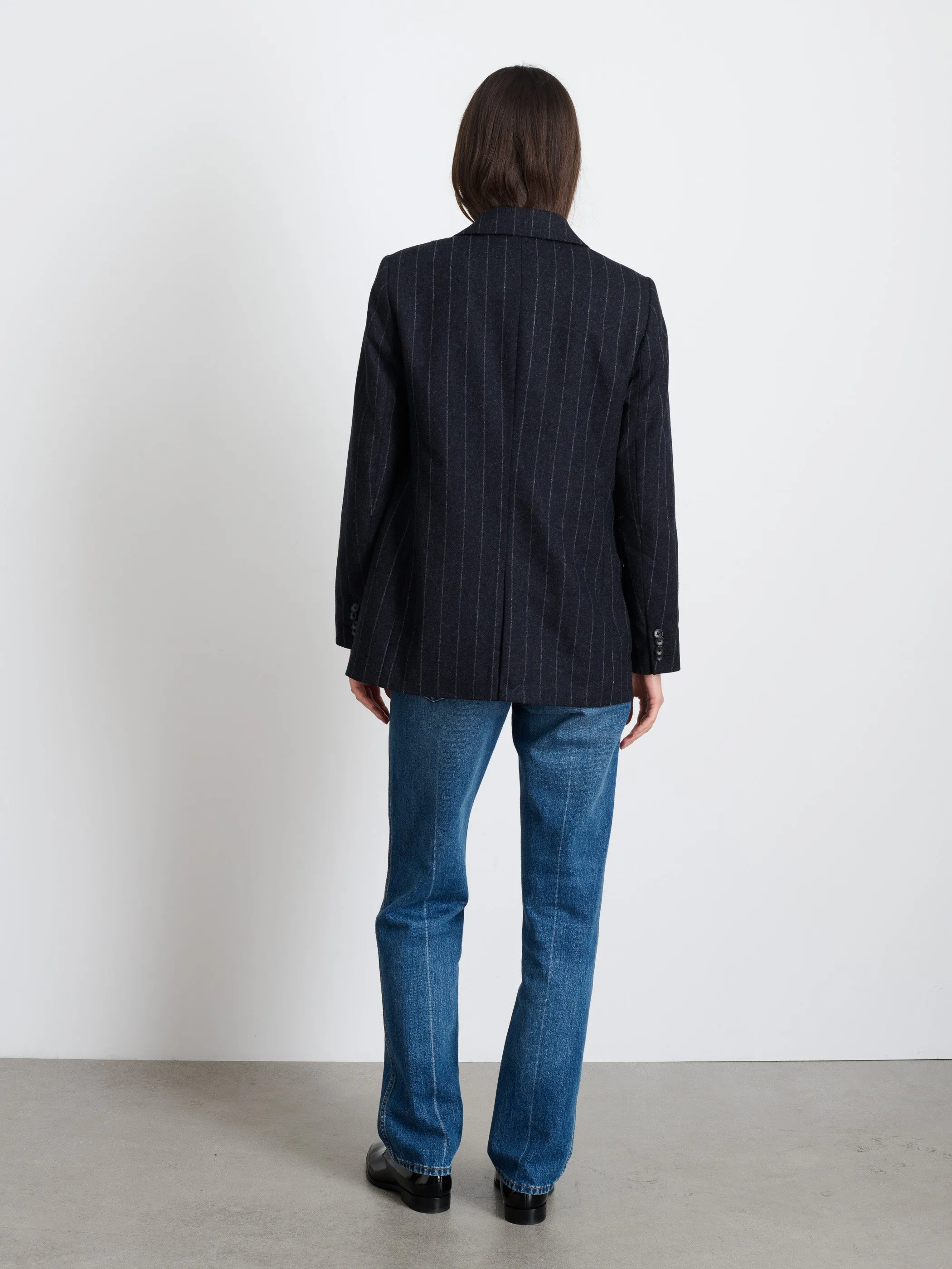 Soho Blazer In Chalk Stripe Wool sold by Alex Mill product image thumbnail 5