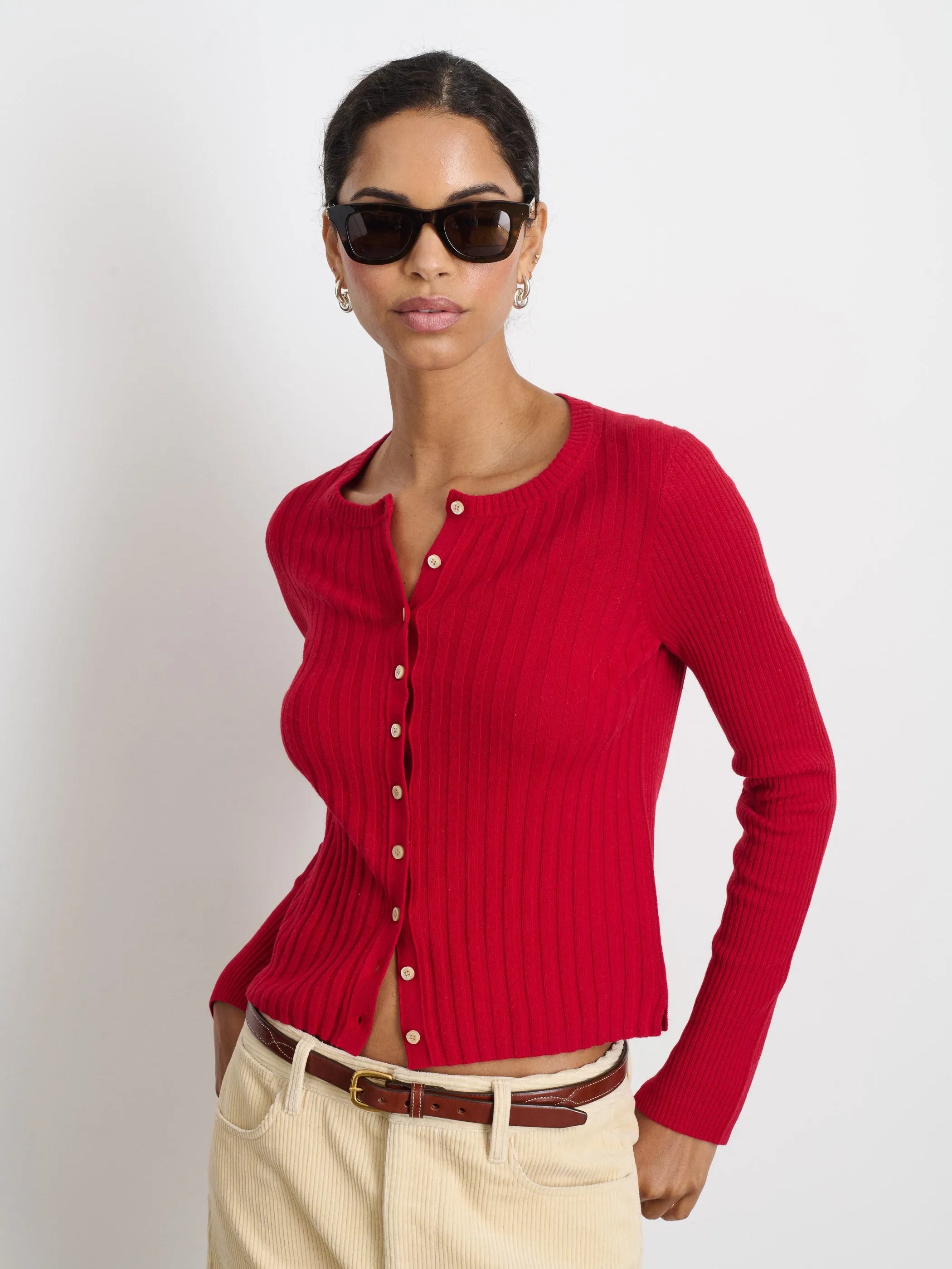 Kristin Ribbed Cardigan sold by Alex Mill product image thumbnail 2