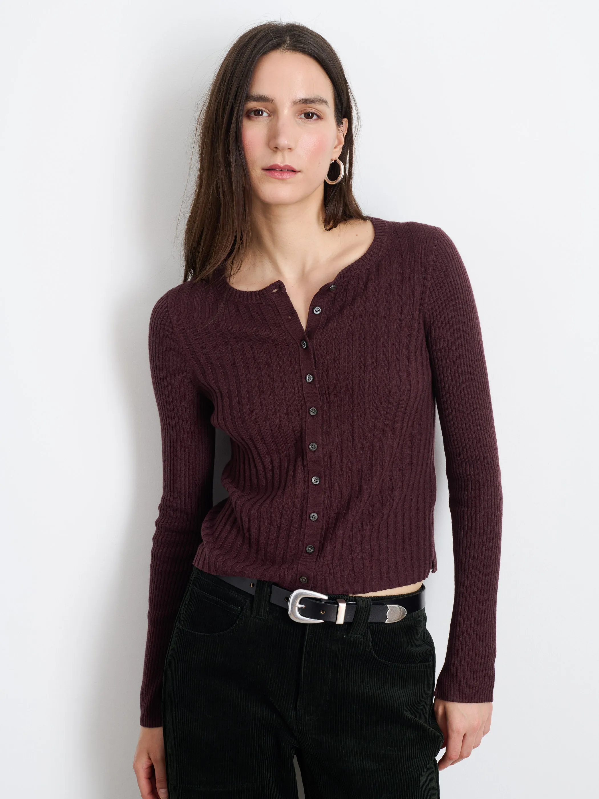 Kristin Ribbed Cardigan sold by Alex Mill product image thumbnail 2