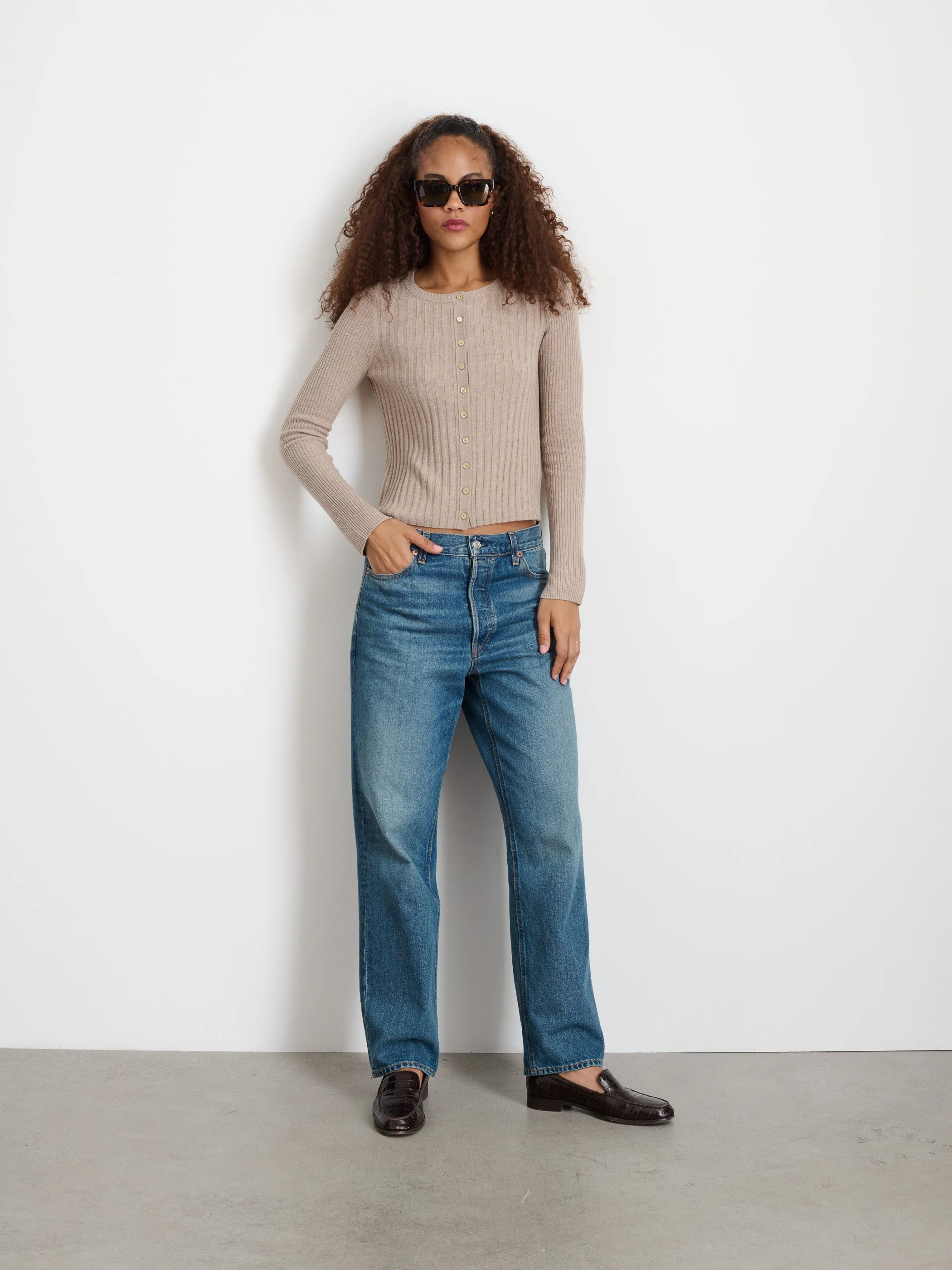 Kristin Ribbed Cardigan sold by Alex Mill product image thumbnail 3