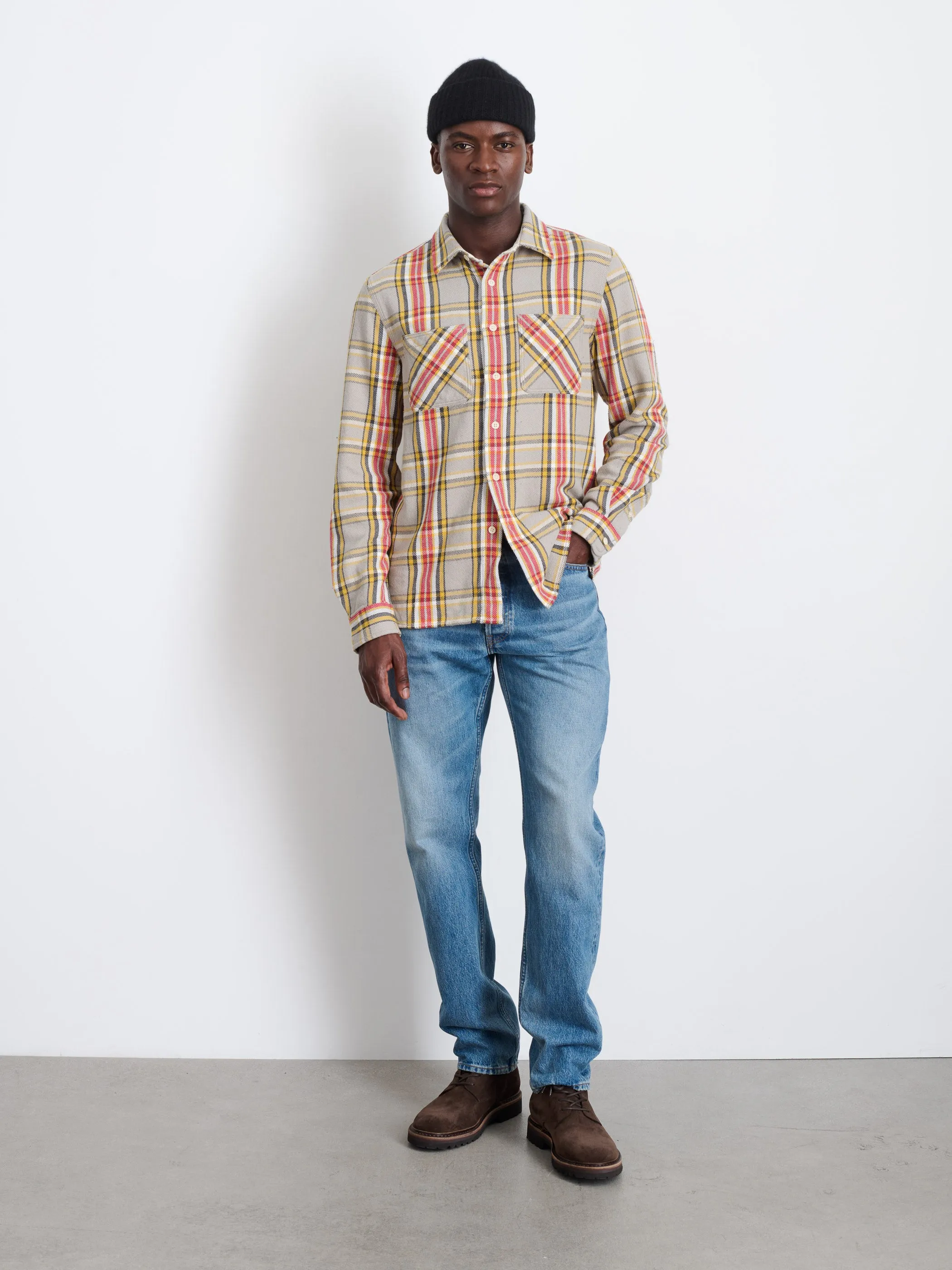 Chore Shirt In Vintage Wash Flannel sold by Alex Mill product image thumbnail 3