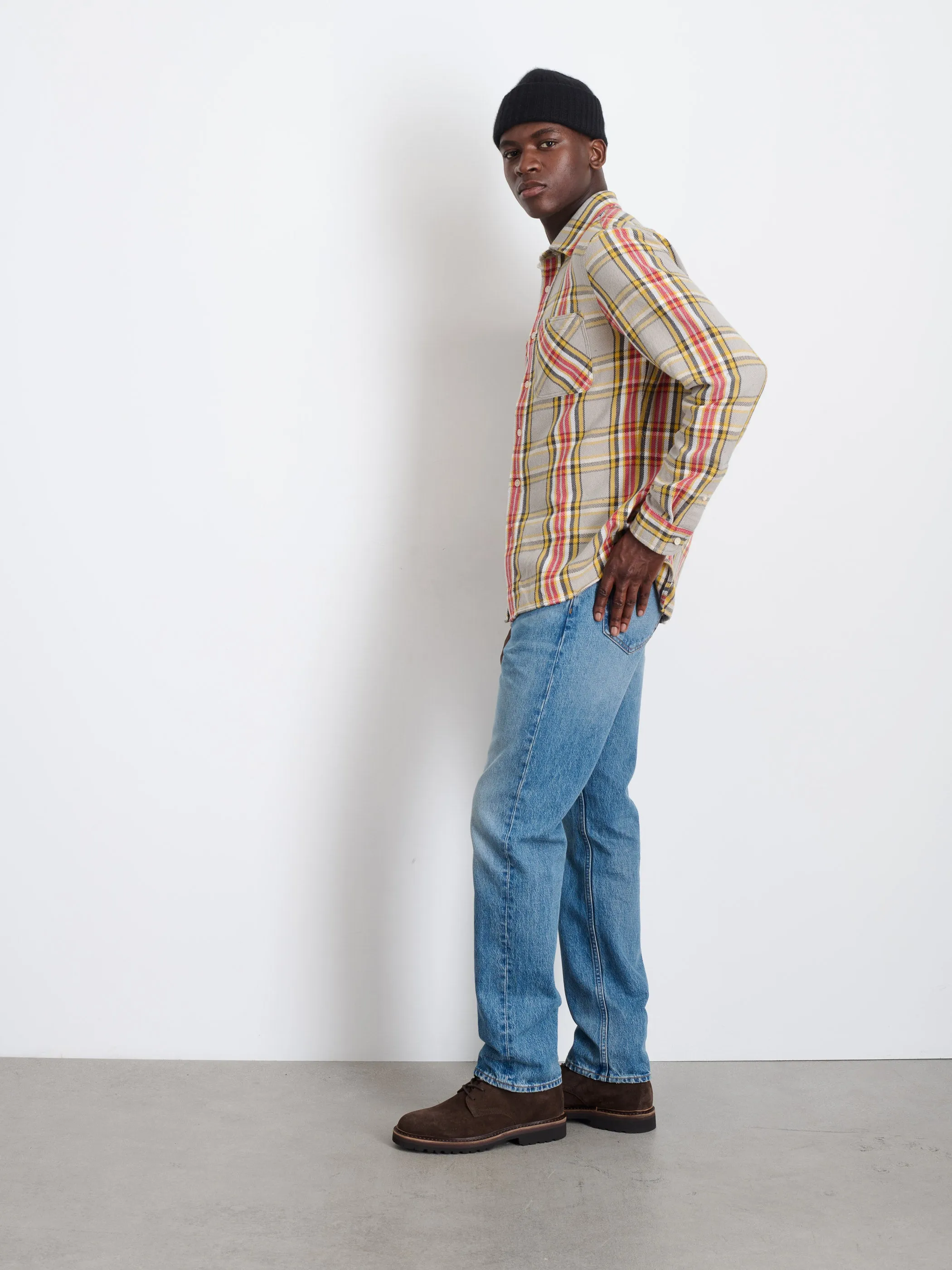 Chore Shirt In Vintage Wash Flannel sold by Alex Mill product image thumbnail 4