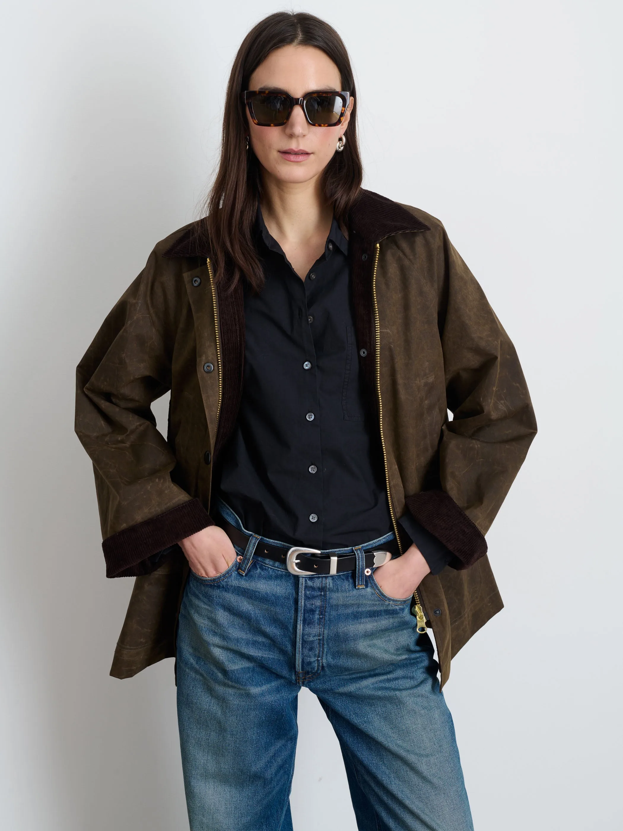 Chiltern Street Jacket In Waxed Cotton sold by Alex Mill product image thumbnail 2