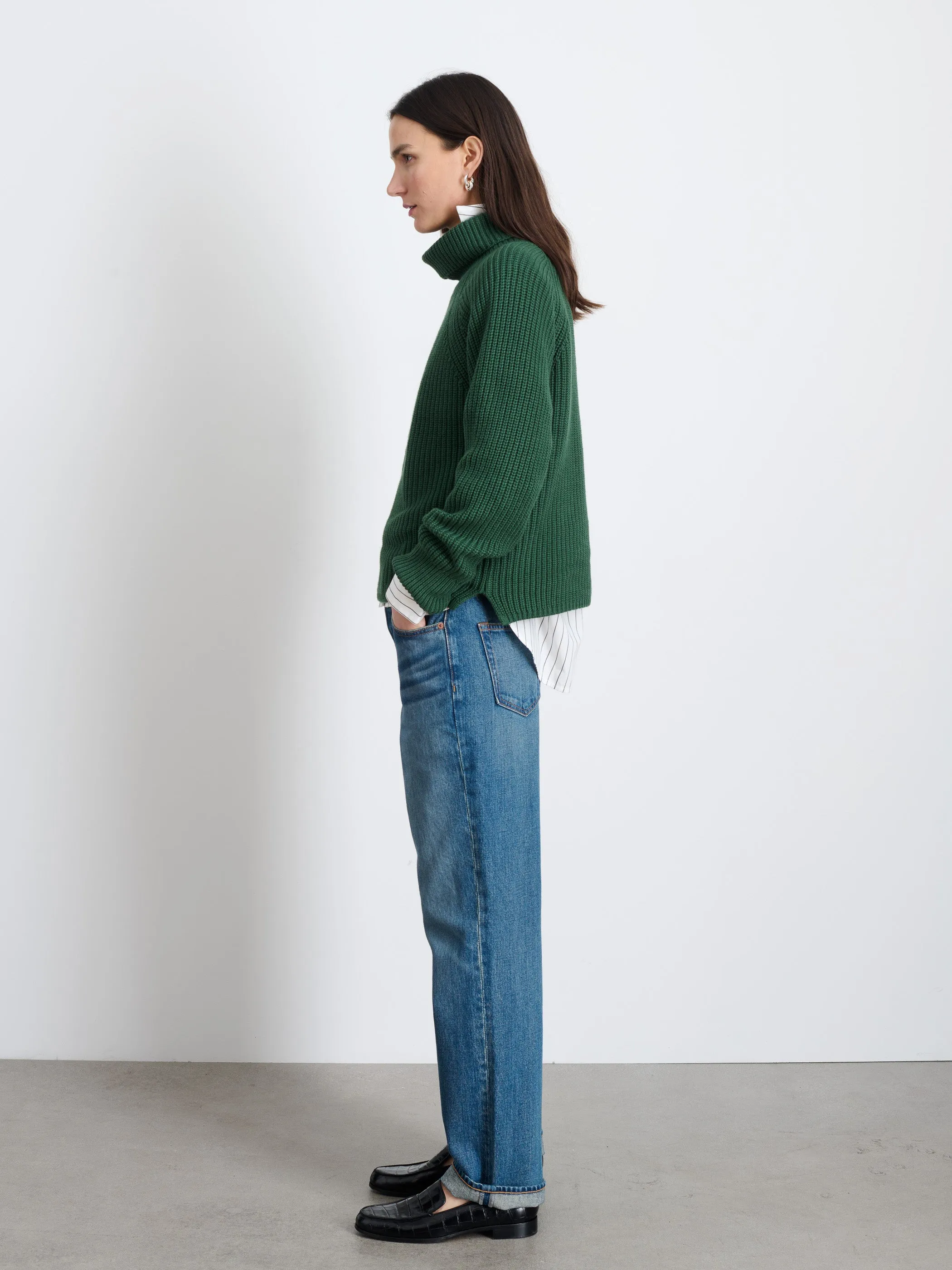 Chelsea Turtleneck In Cotton Cashmere sold by Alex Mill product image thumbnail 4