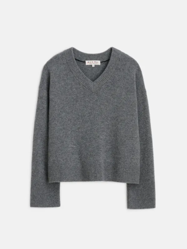 Rowan V-Neck in Cashmere sold by Alex Mill
