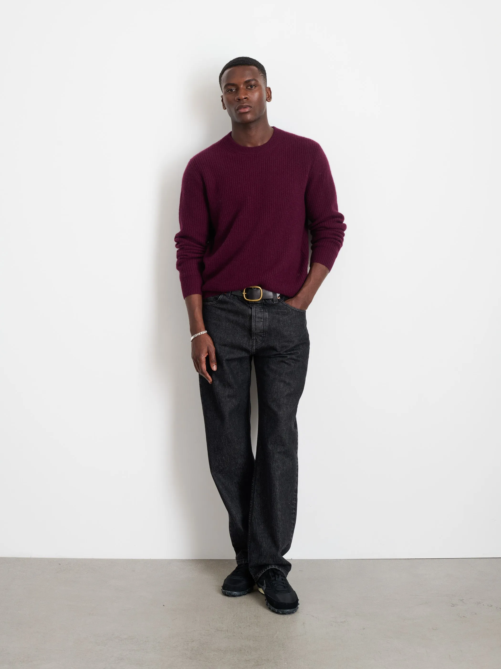 Jordan Sweater In Washed Cashmere sold by Alex Mill product image thumbnail 3