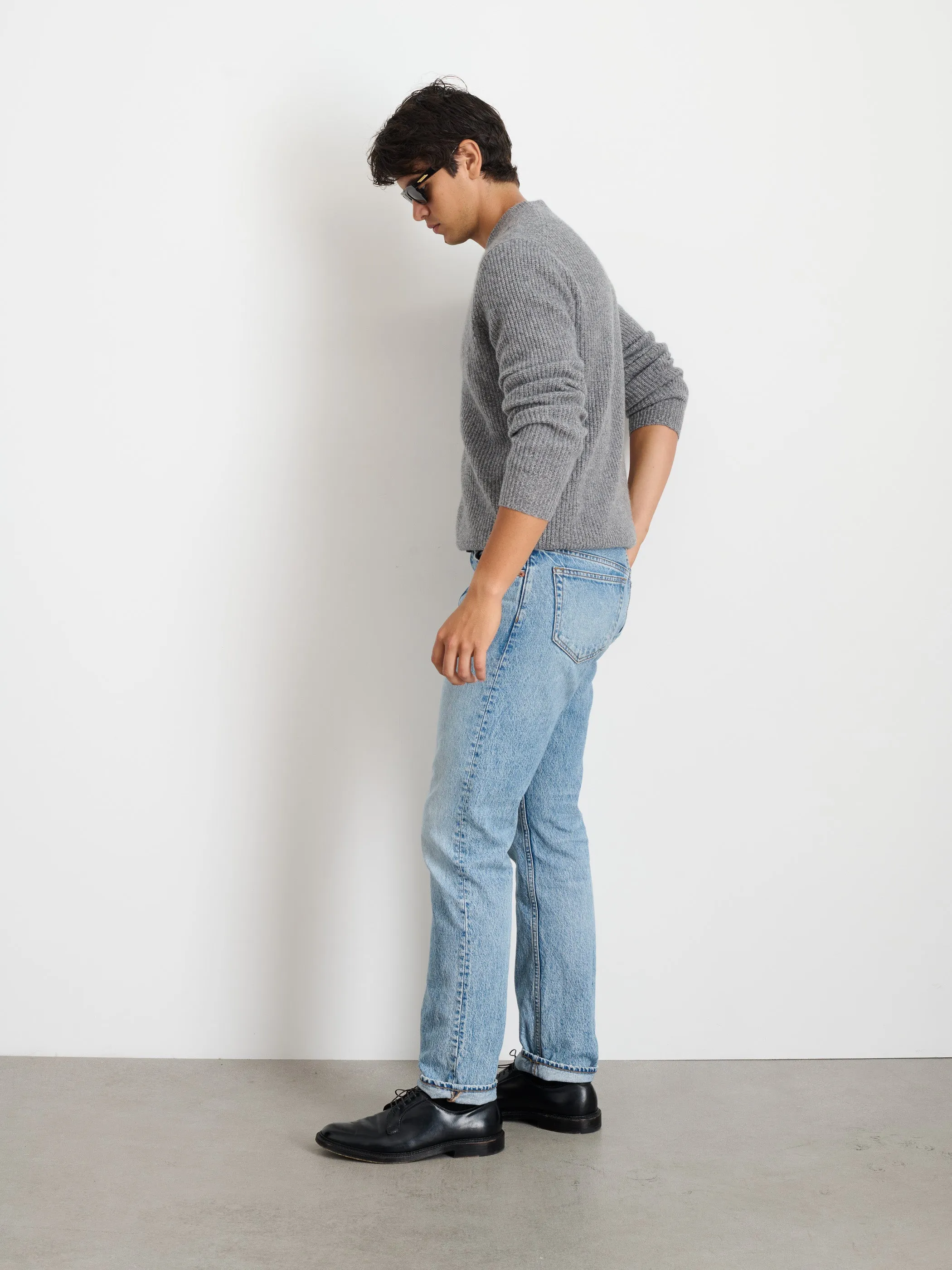 Jordan Sweater In Washed Cashmere sold by Alex Mill product image thumbnail 4