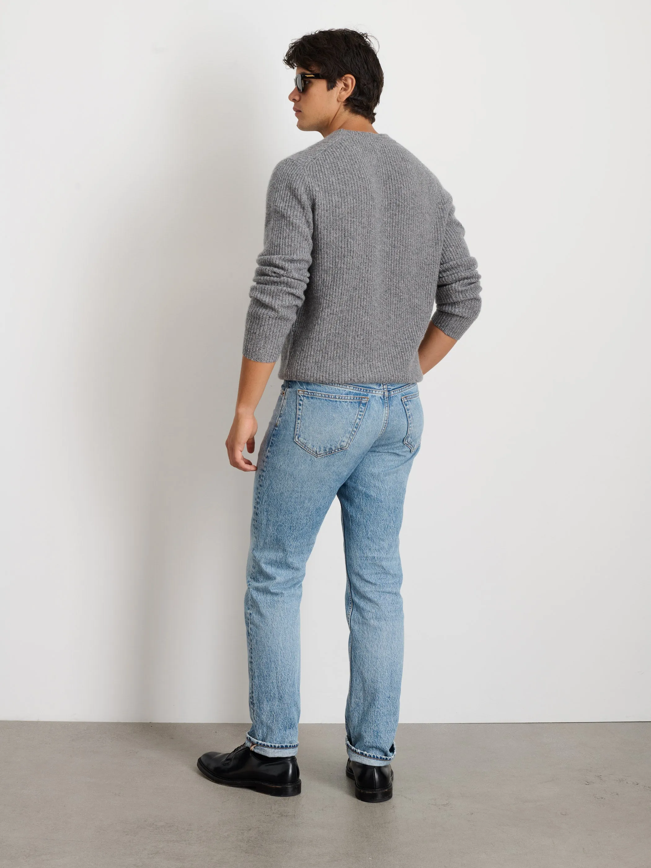 Jordan Sweater In Washed Cashmere sold by Alex Mill product image thumbnail 5