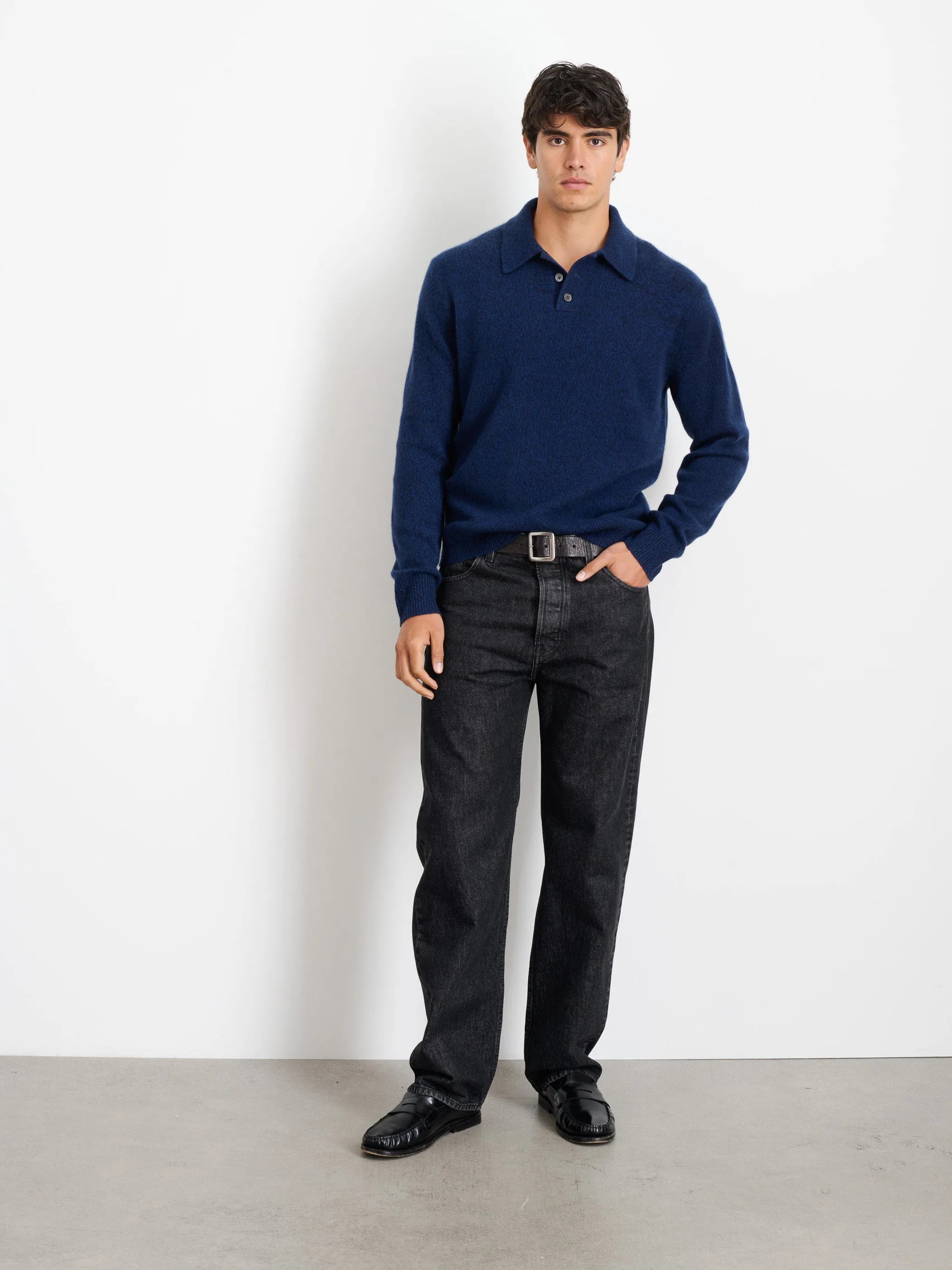Jacob Polo Sweater In Cashmere sold by Alex Mill product image thumbnail 3
