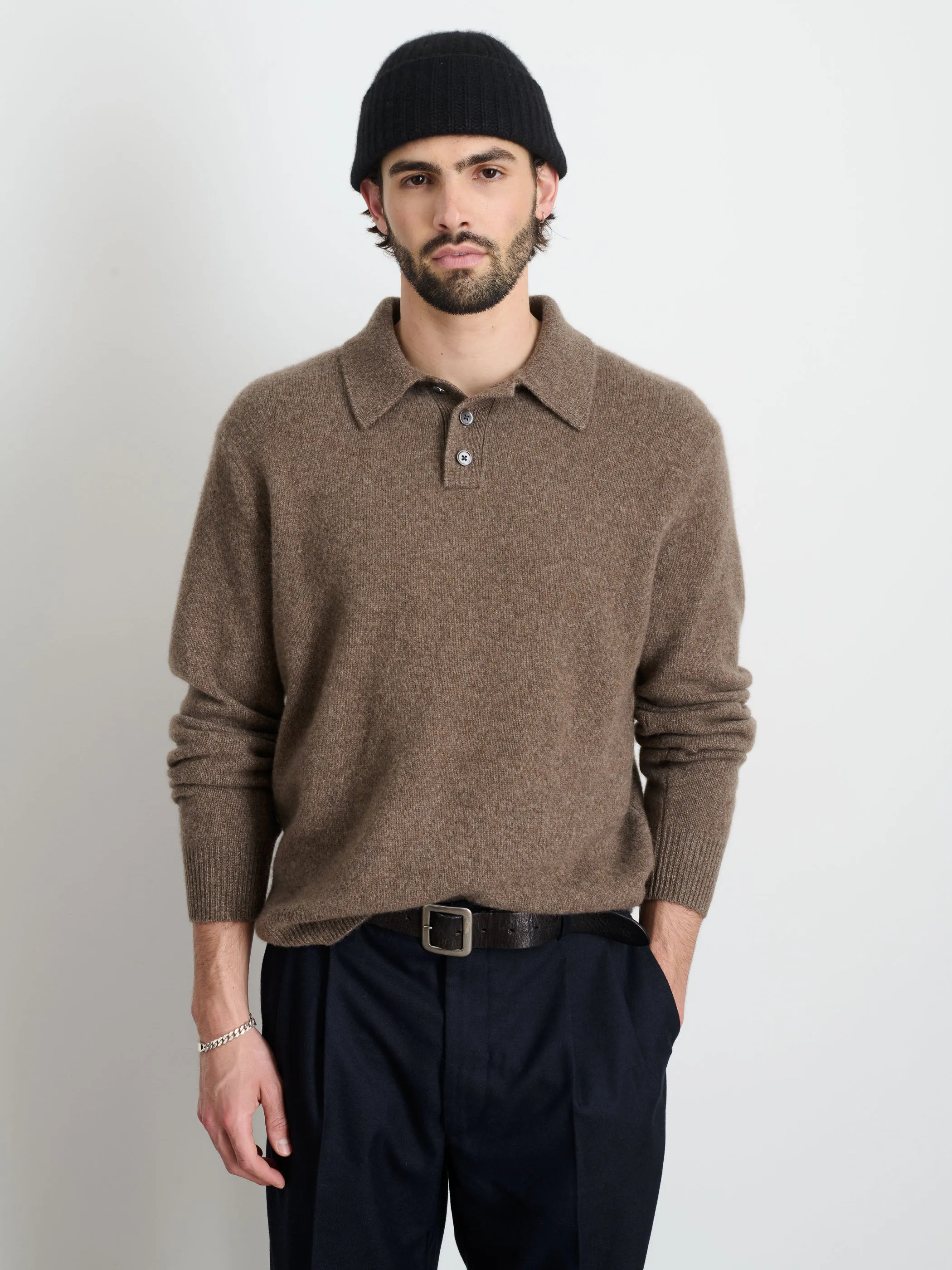 Jacob Polo Sweater In Cashmere sold by Alex Mill product image thumbnail 3
