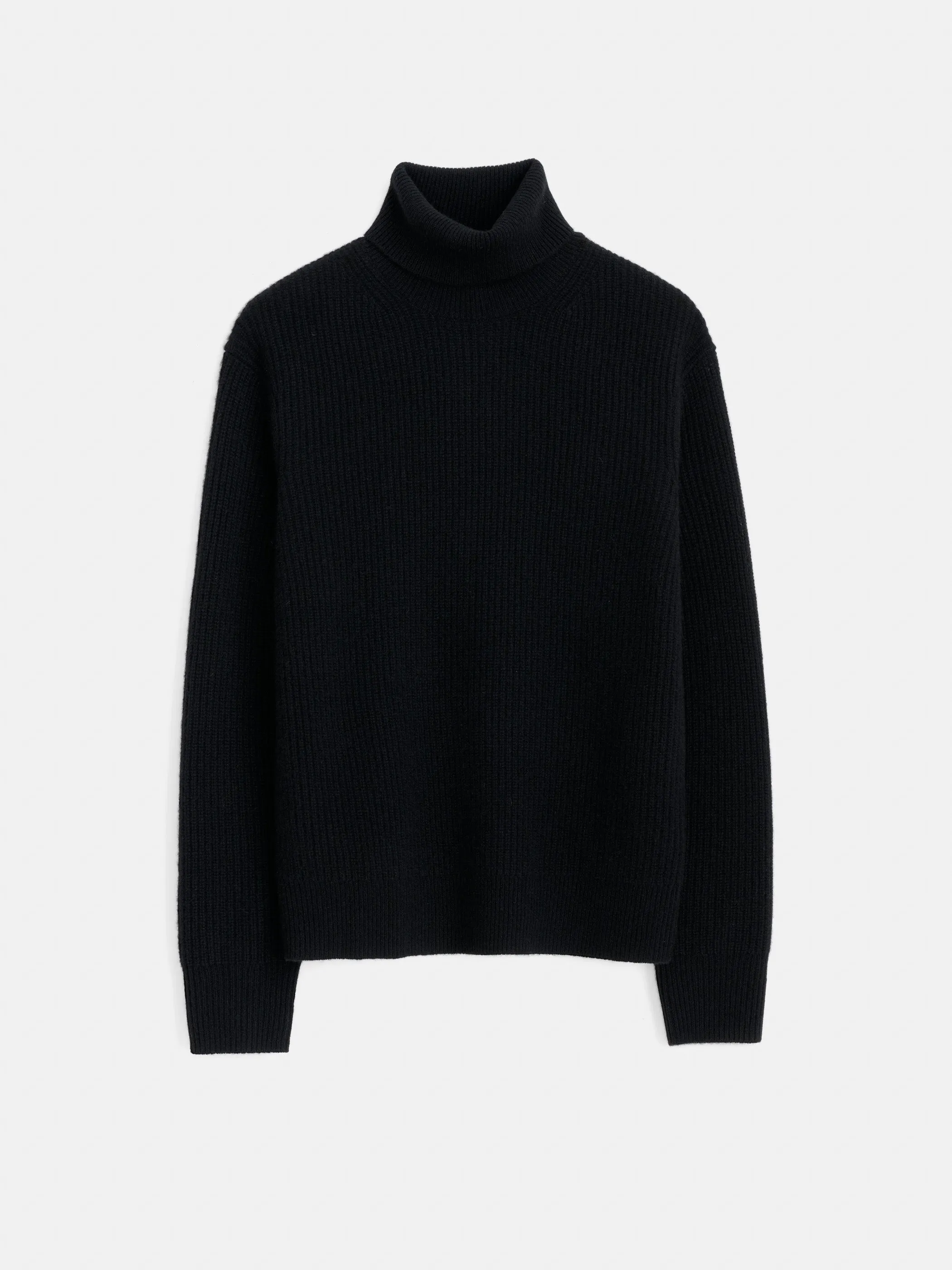 Judd Ribbed Turtleneck in Washed Cashmere sold by Alex Mill