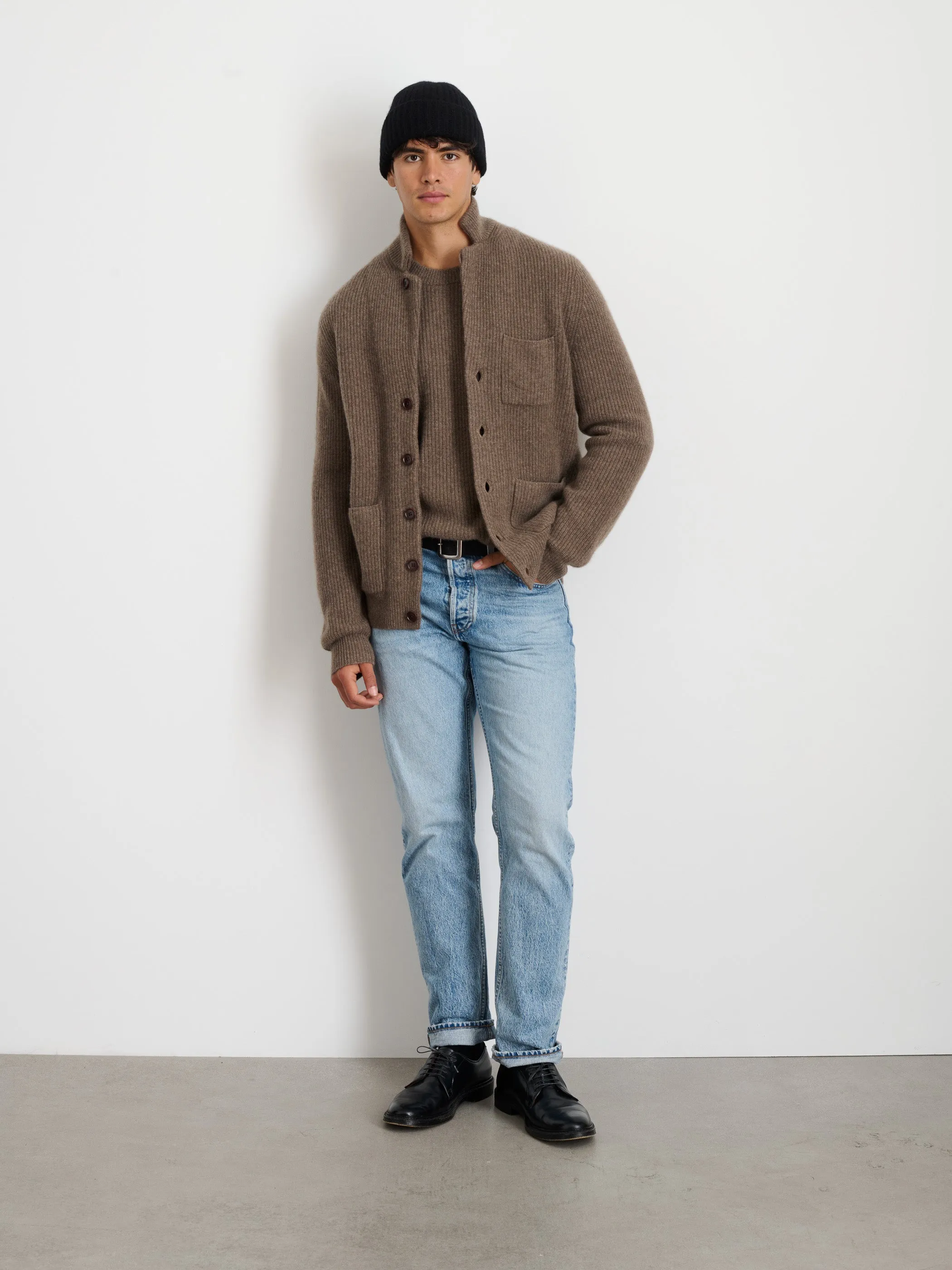 Mitchell Cardigan In Washed Cashmere sold by Alex Mill product image thumbnail 3