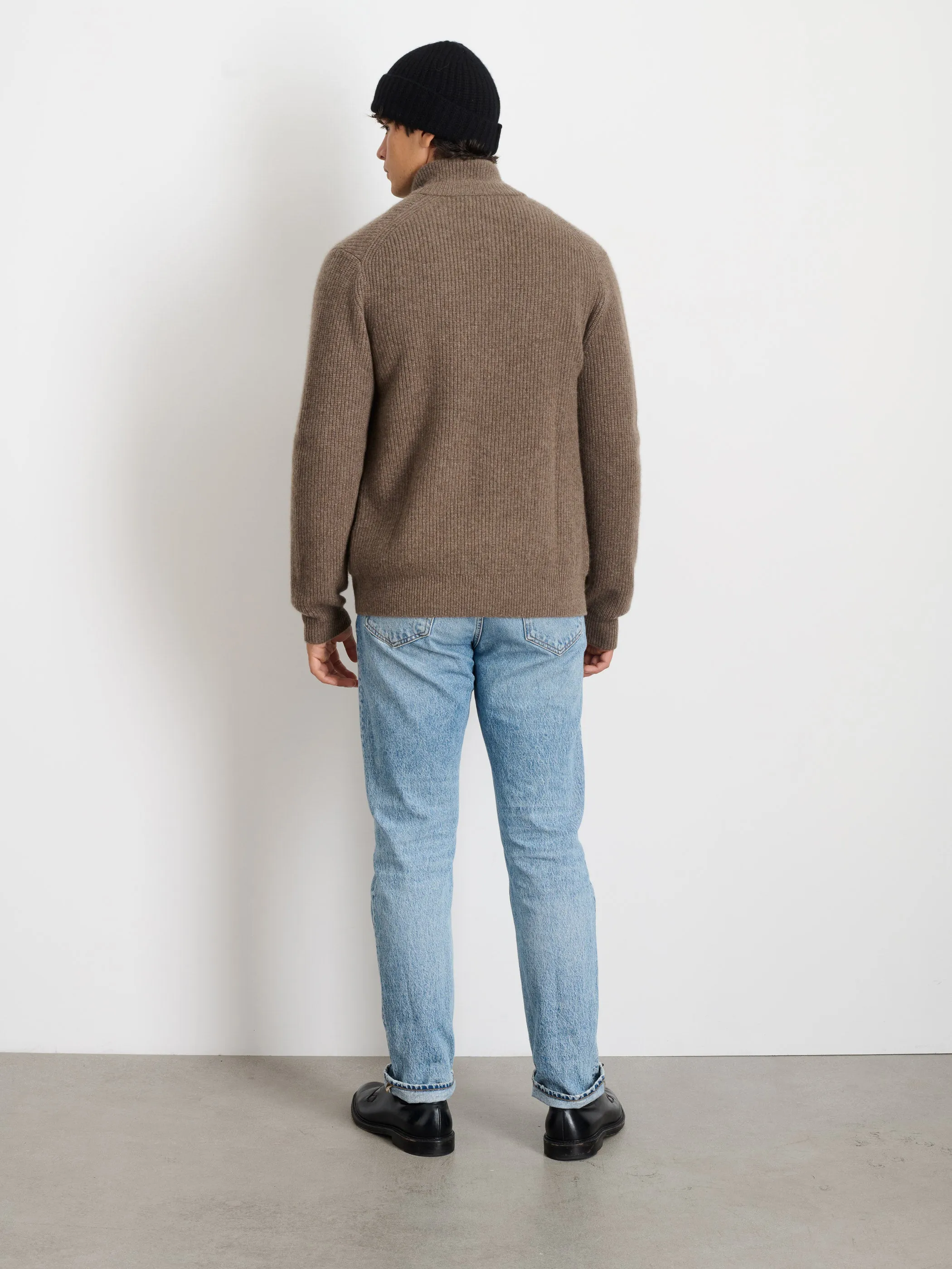 Mitchell Cardigan In Washed Cashmere sold by Alex Mill product image thumbnail 5