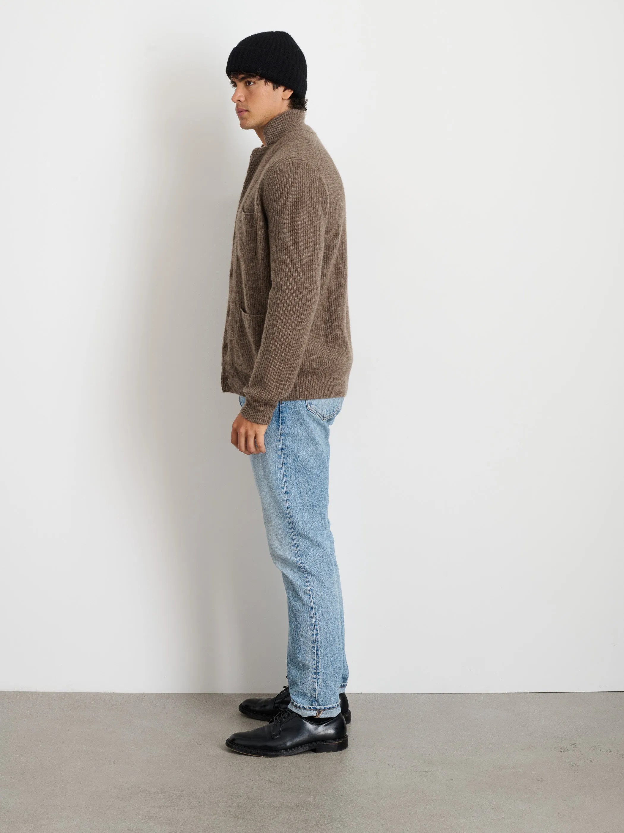 Mitchell Cardigan In Washed Cashmere sold by Alex Mill product image thumbnail 4