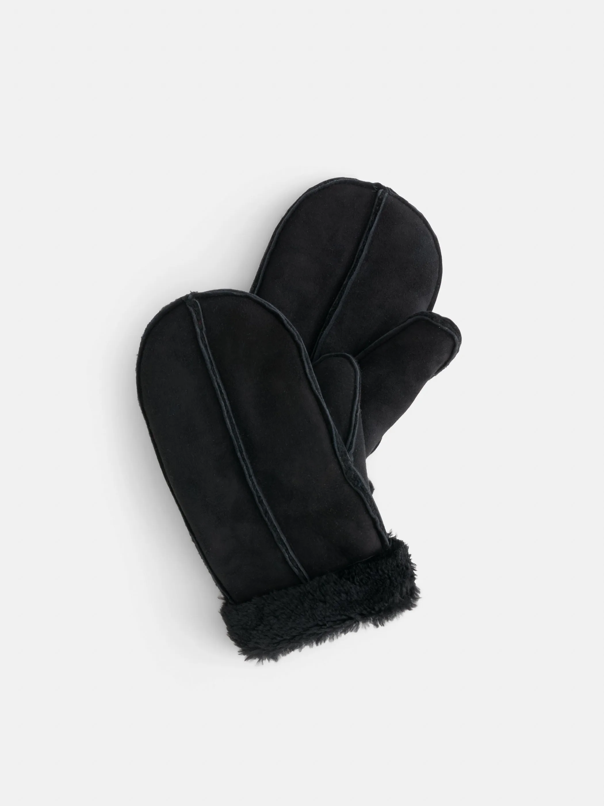 Owen Barry x Alex Mill Mittens In Suede Shearling sold by Alex Mill