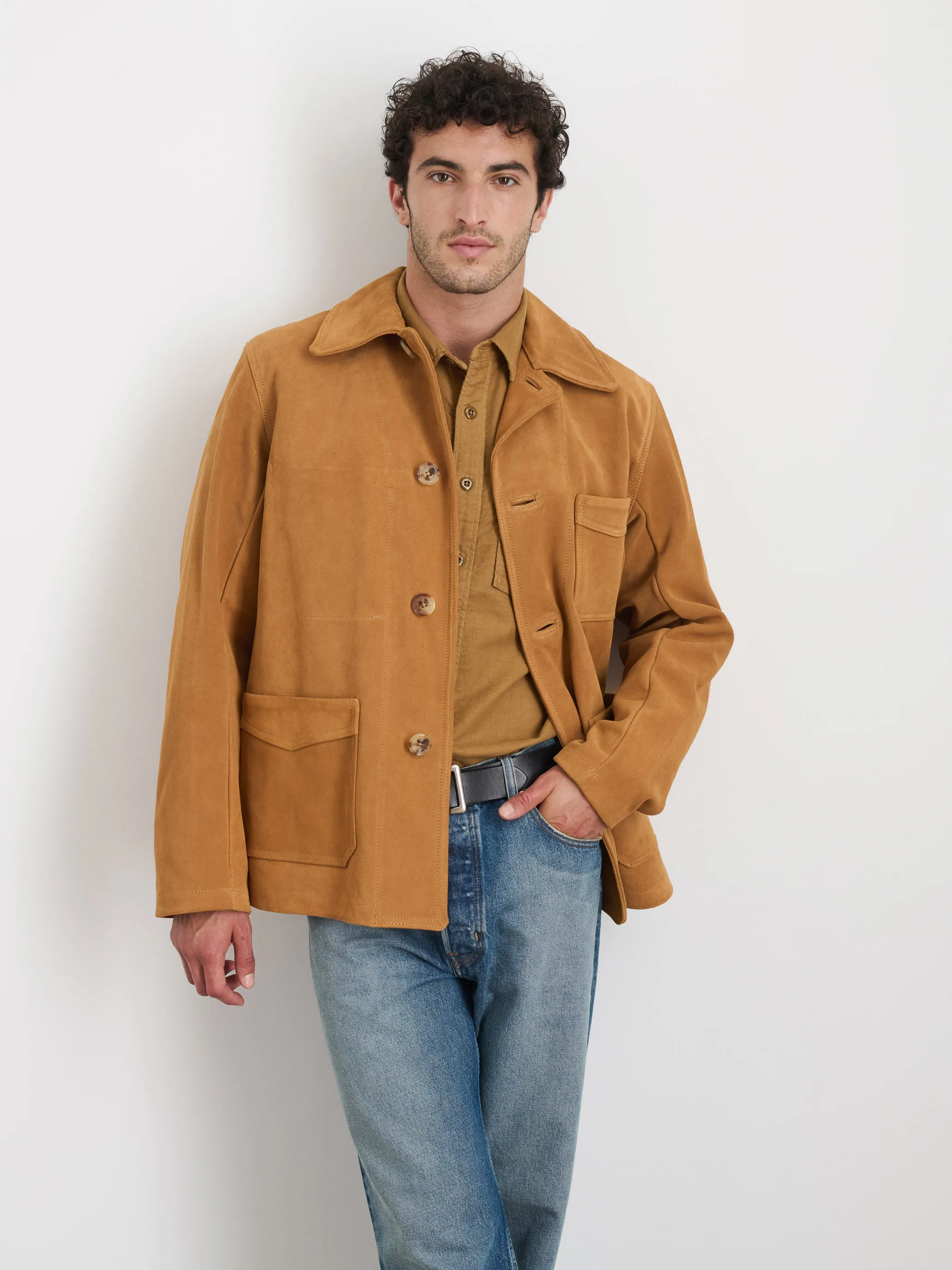Owen Barry x Alex Mill Work Jacket in Suede sold by Alex Mill product image thumbnail 5