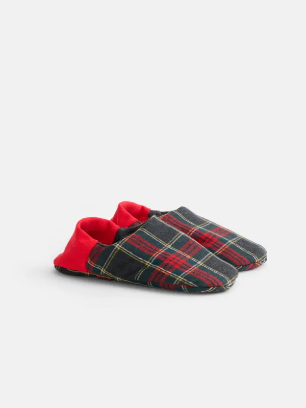 Wool Plaid House Shoes sold by Alex Mill