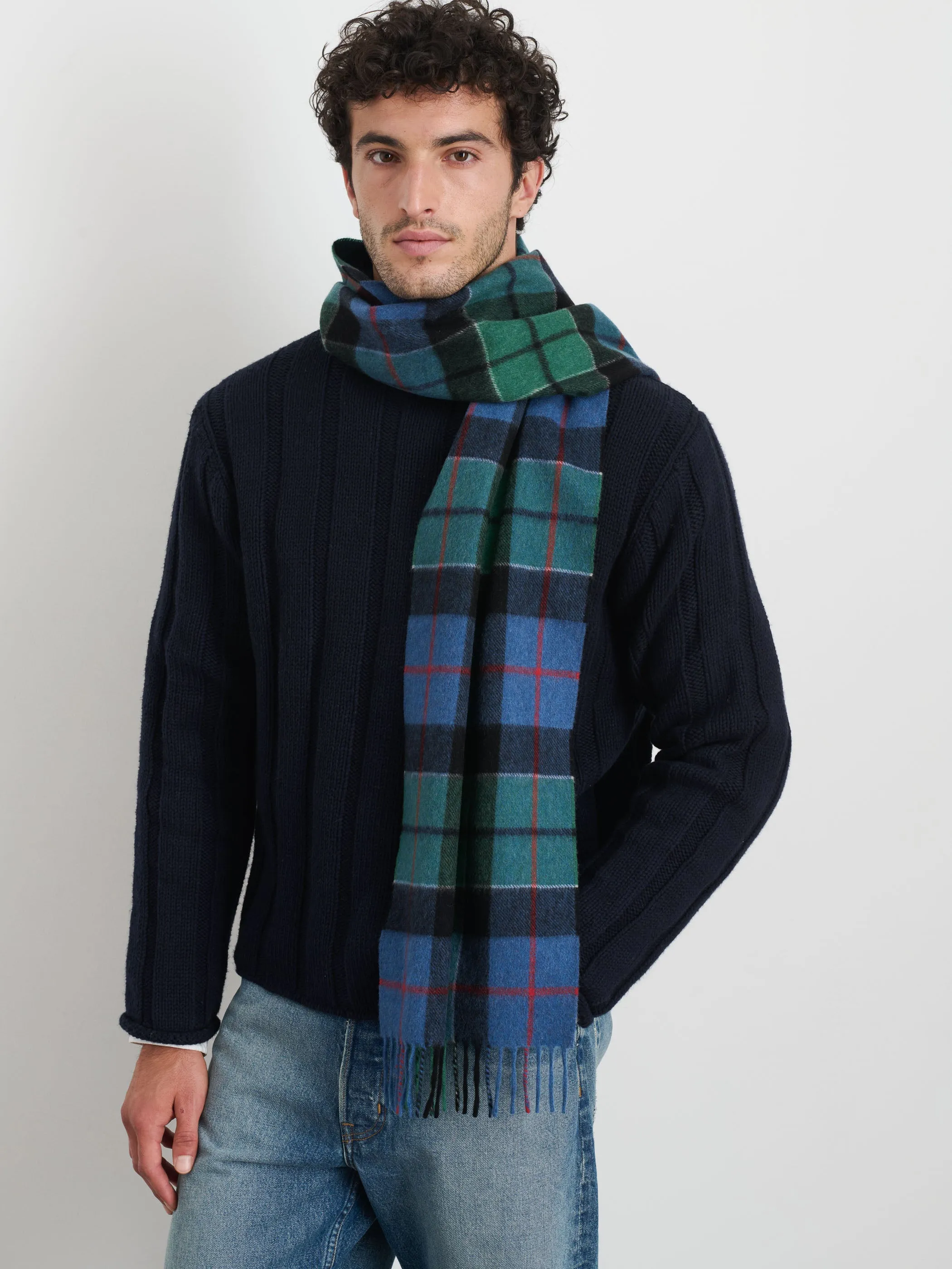 Joshua Ellis Plaid Scarf in Cashmere sold by Alex Mill product image thumbnail 4