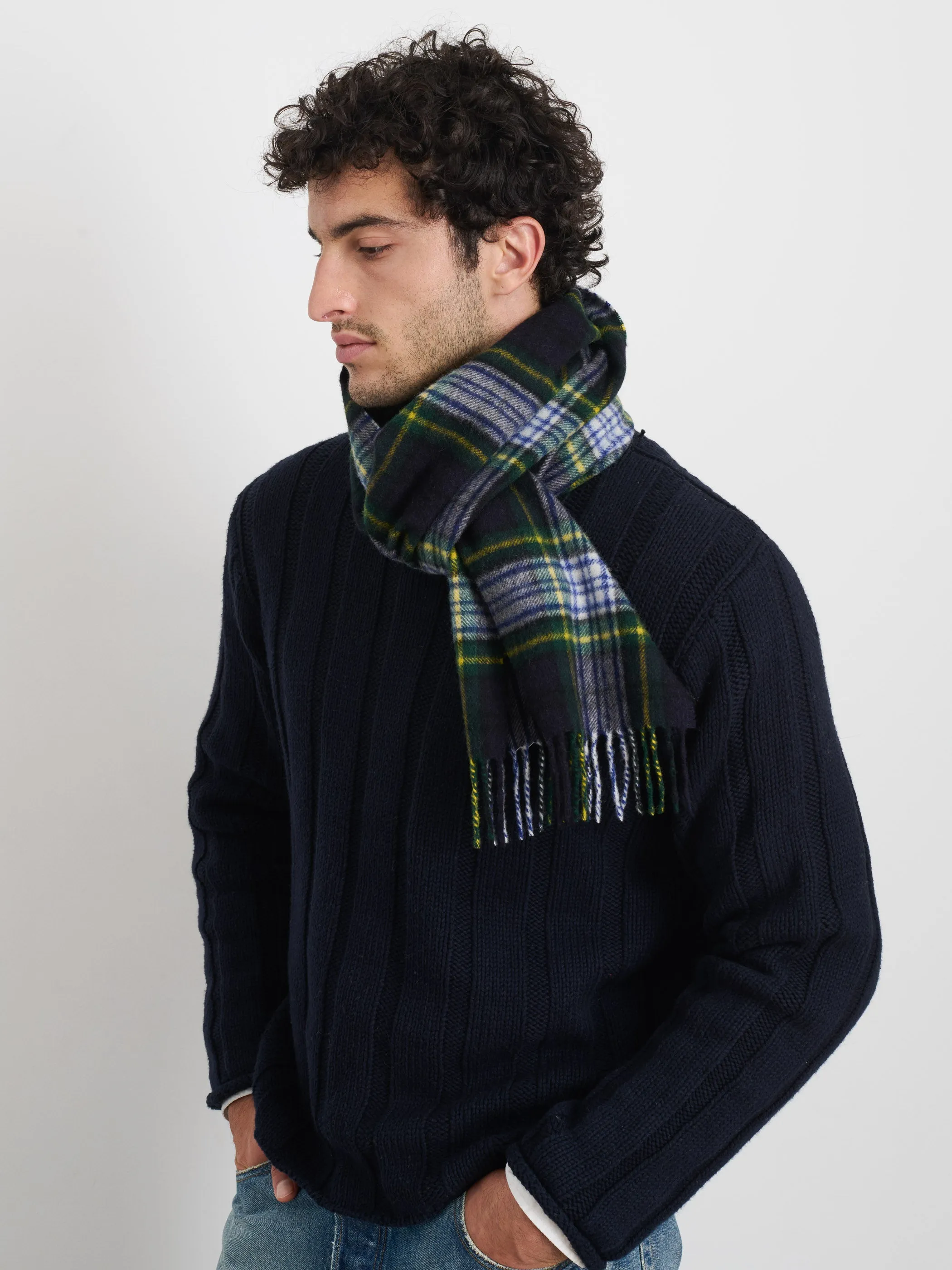 Joshua Ellis Plaid Scarf in Cashmere sold by Alex Mill product image thumbnail 3