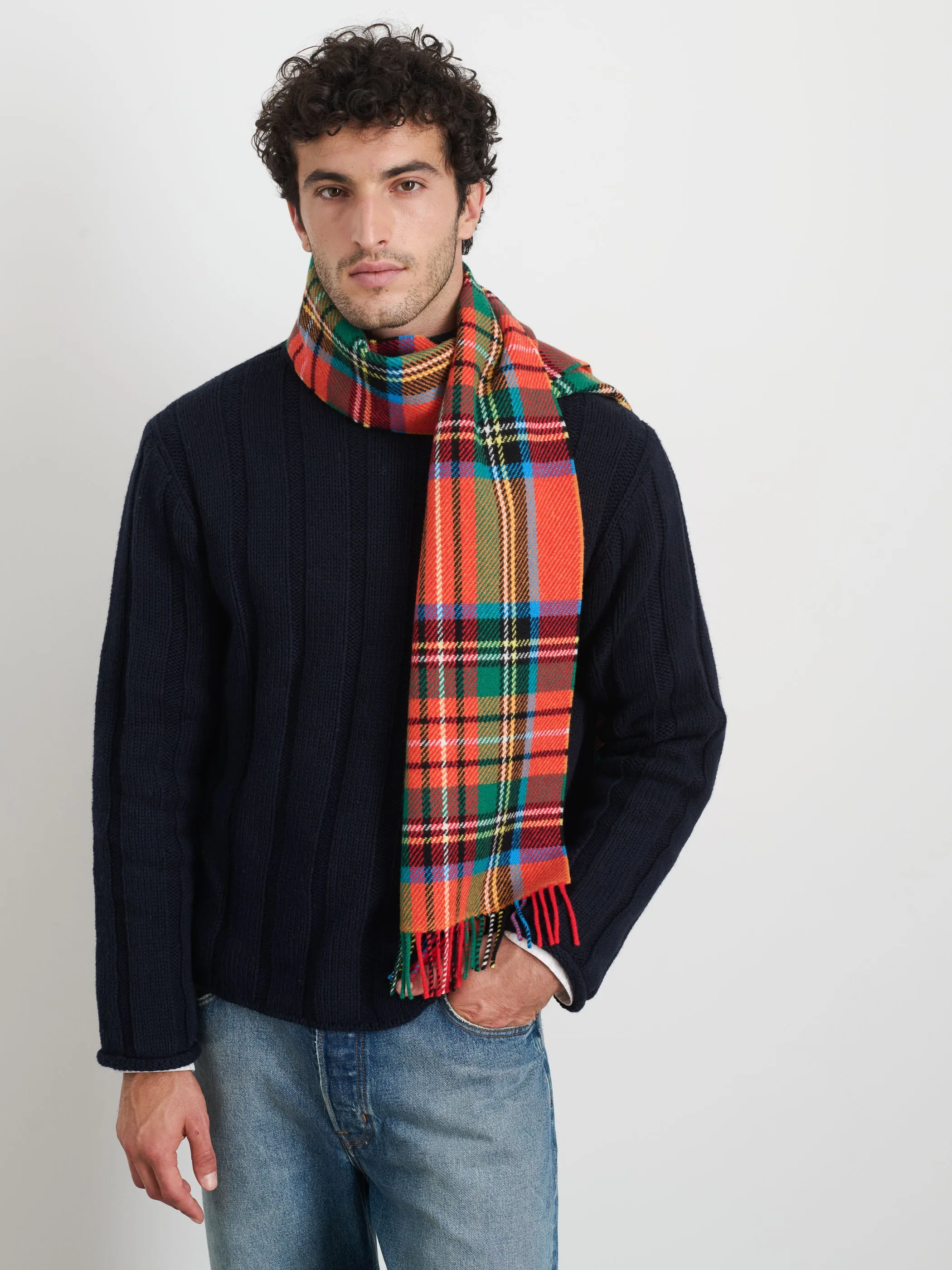 Joshua Ellis Plaid Scarf in Lambswool sold by Alex Mill product image thumbnail 4