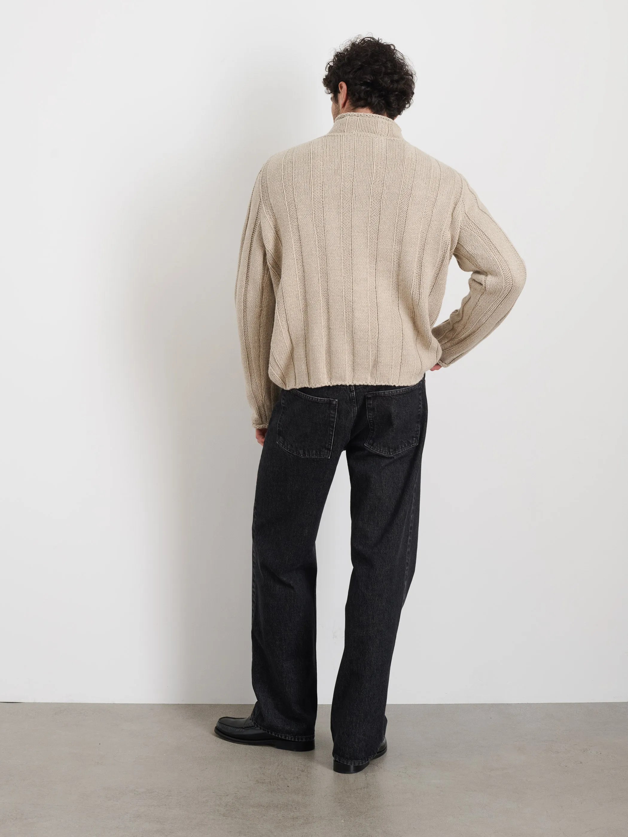 Mateo Roll Neck Sweater In Ribbed Wool Cotton sold by Alex Mill product image thumbnail 5