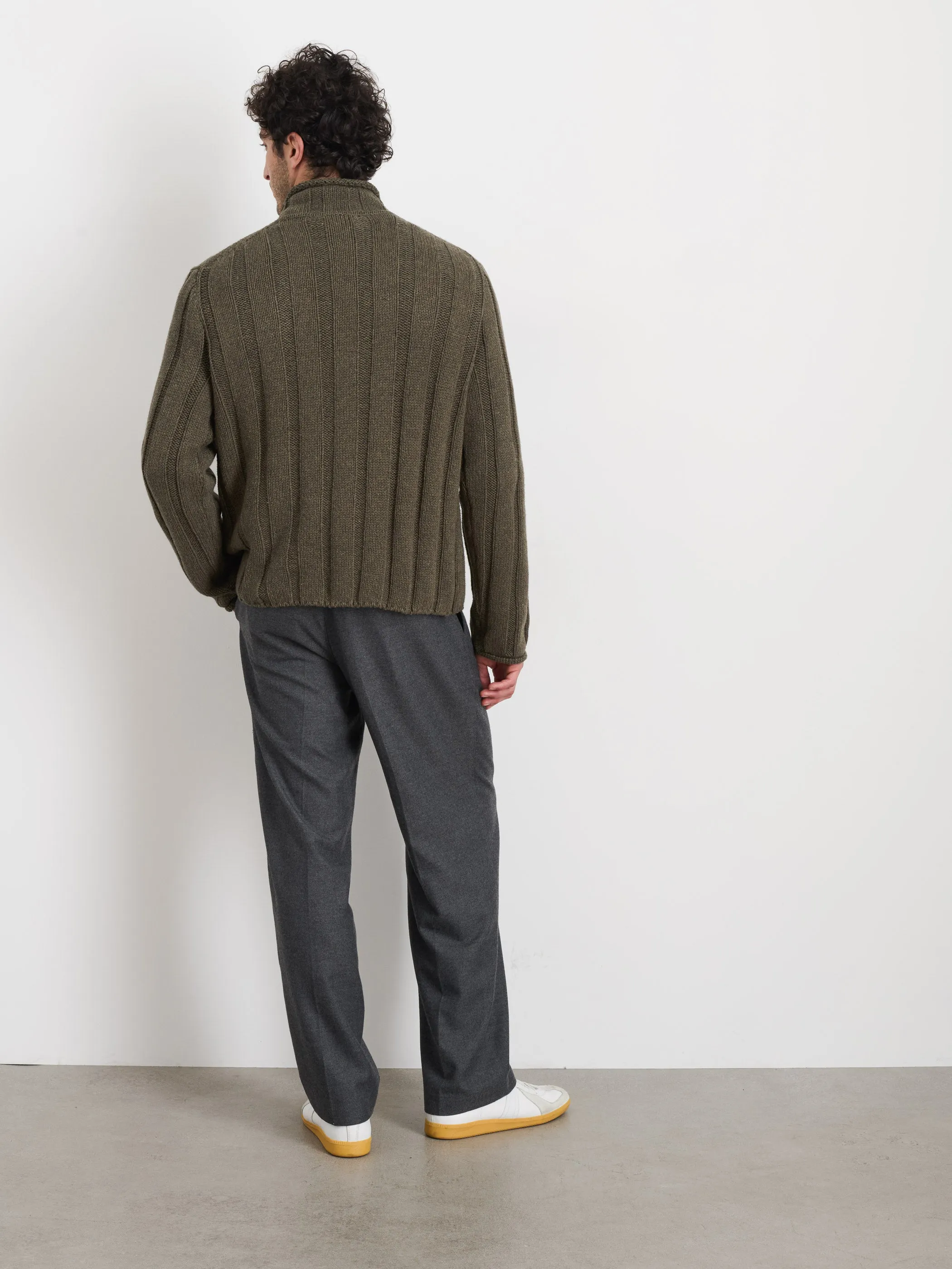 Mateo Roll Neck Sweater In Ribbed Wool Cotton sold by Alex Mill product image thumbnail 5