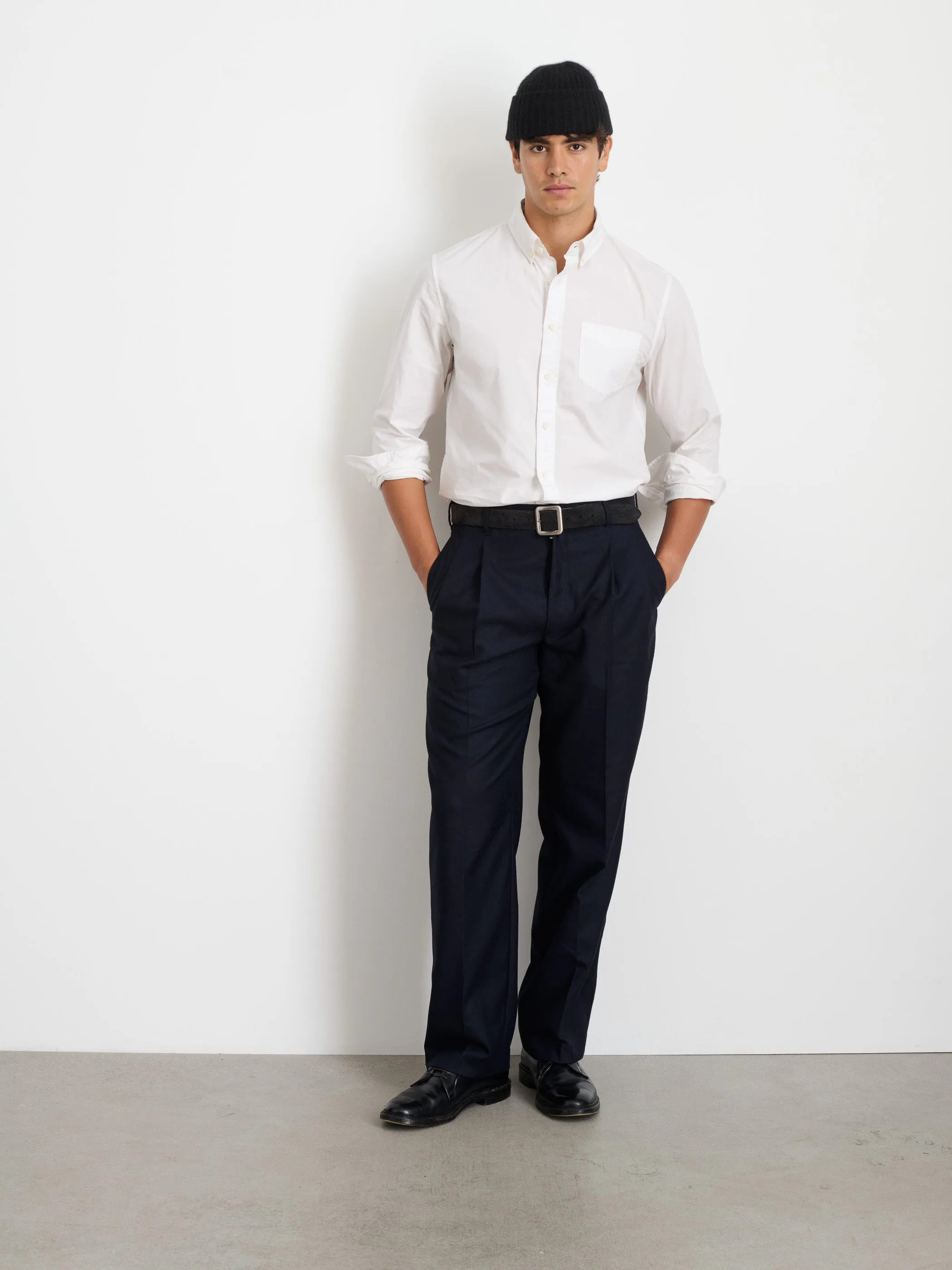 Henry Pleated Trouser In Wool Flannel sold by Alex Mill product image thumbnail 2