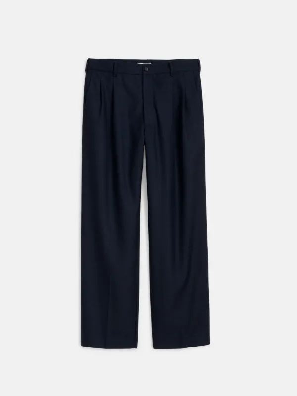Henry Pleated Trouser In Wool Flannel sold by Alex Mill