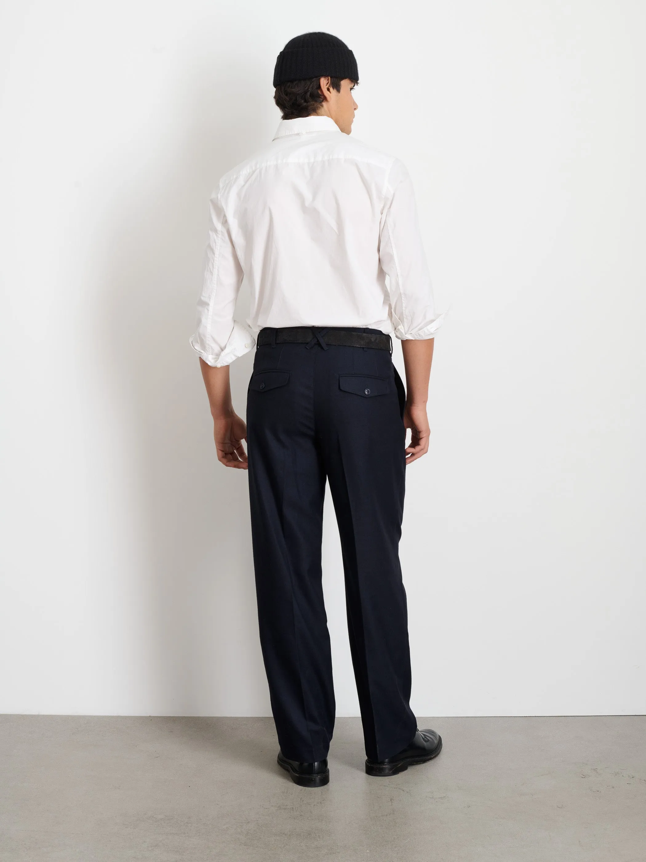 Henry Pleated Trouser In Wool Flannel sold by Alex Mill product image thumbnail 5