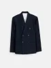 Henry Double Breasted Blazer In Wool Flannel sold by Alex Mill