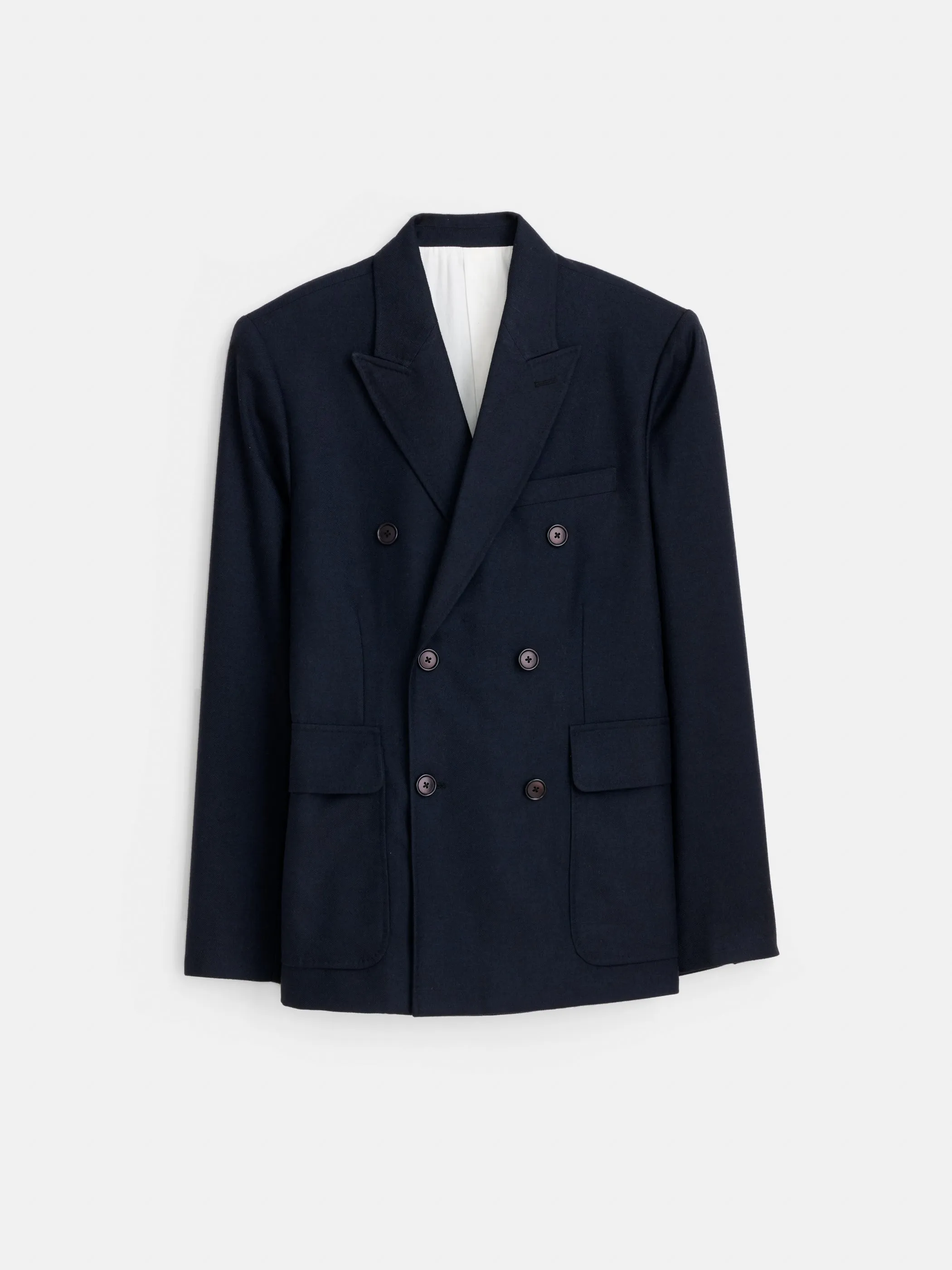 Henry Double Breasted Blazer In Wool Flannel sold by Alex Mill