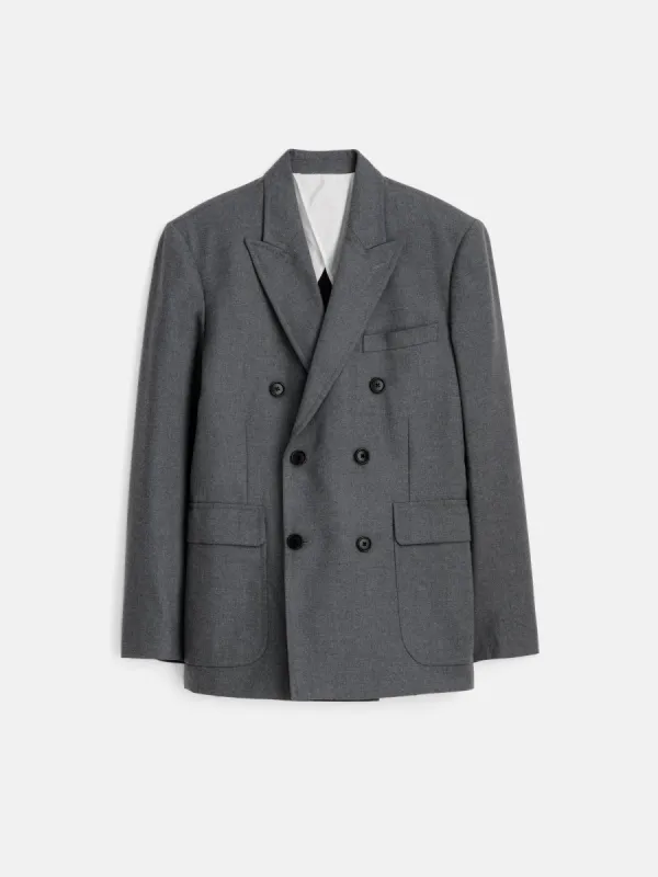 Henry Double Breasted Blazer In Wool Flannel sold by Alex Mill