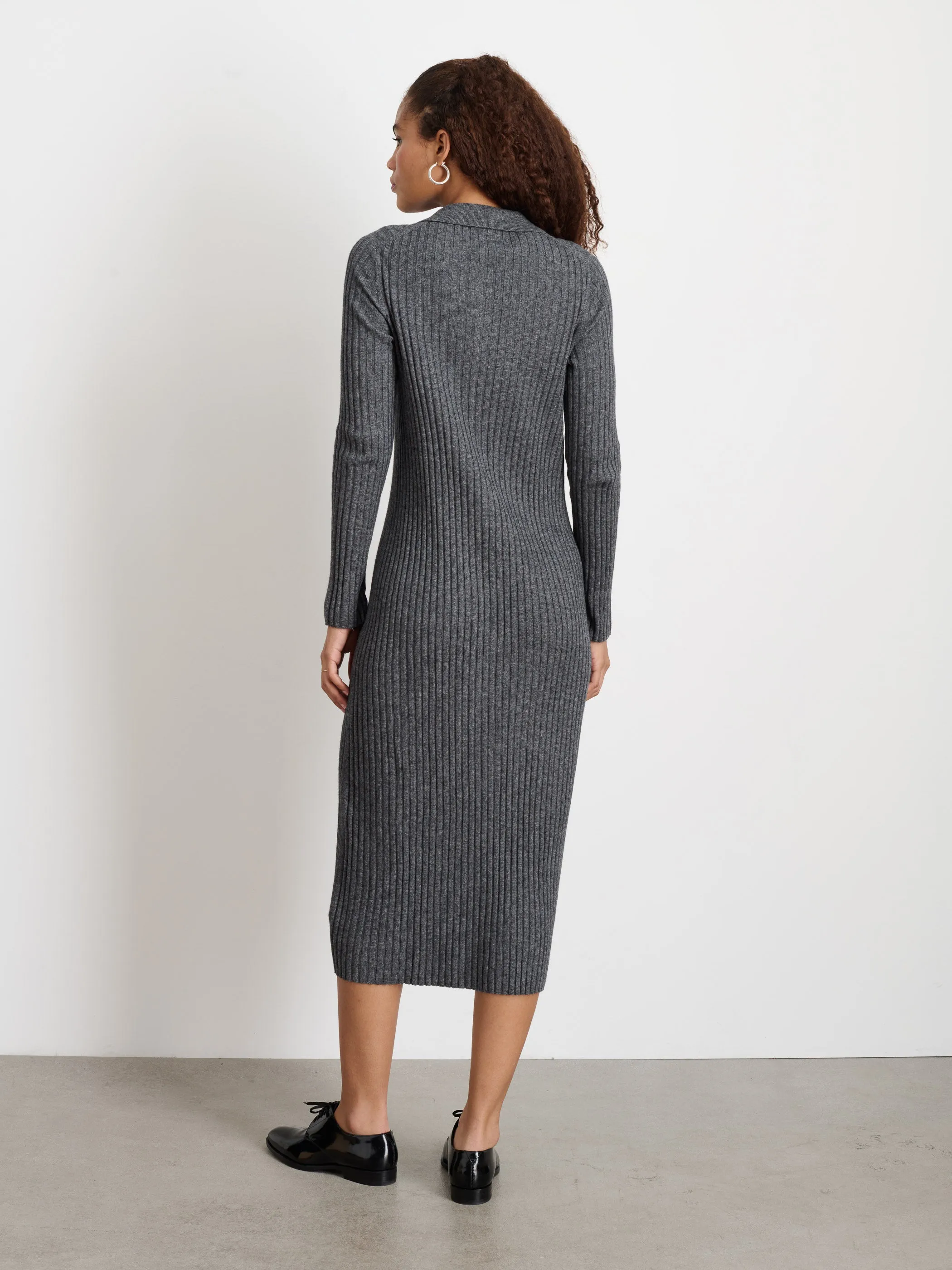 Long Sleeve Alice Ribbed Dress sold by Alex Mill product image thumbnail 4