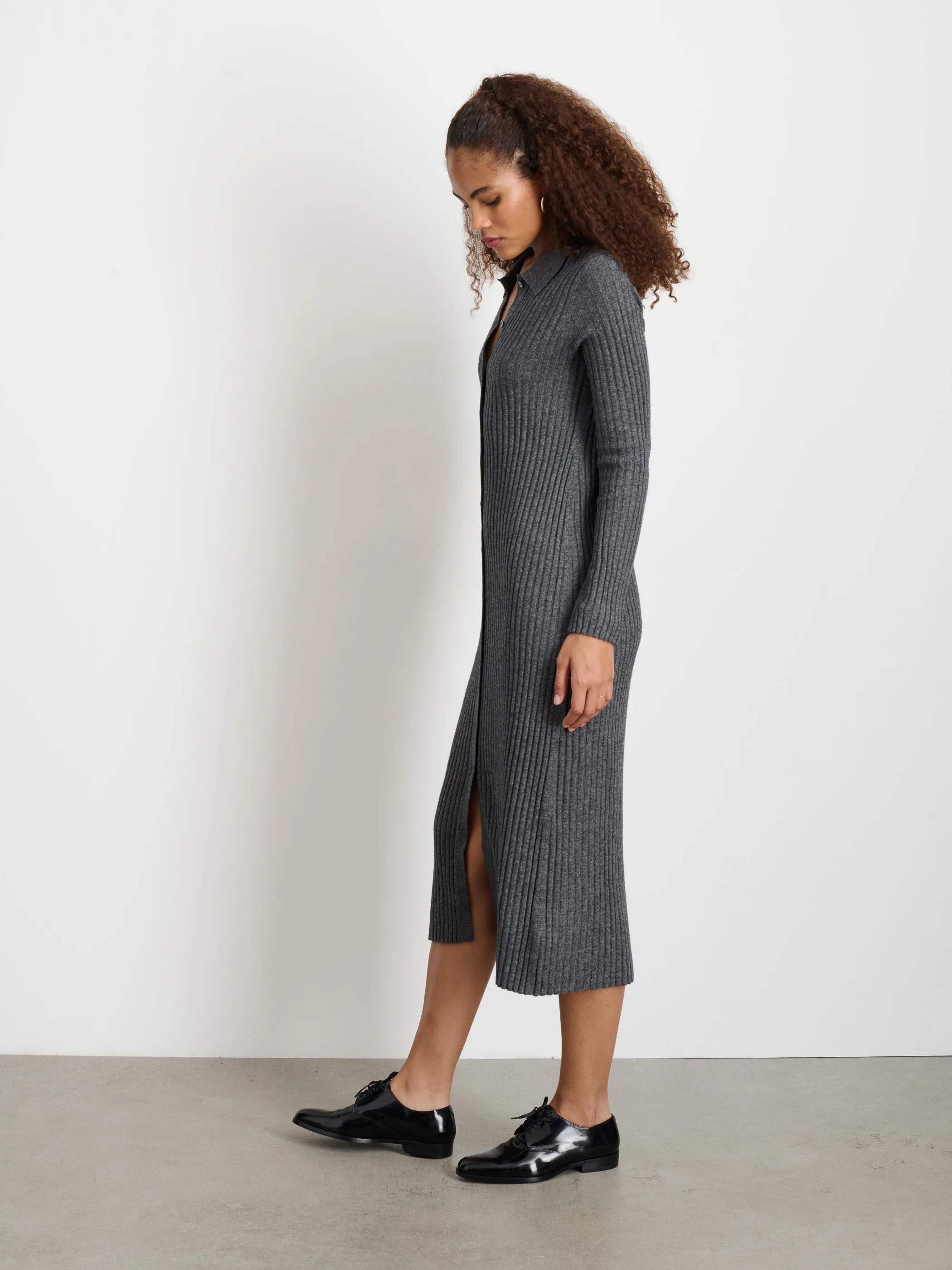 Long Sleeve Alice Ribbed Dress sold by Alex Mill product image thumbnail 3