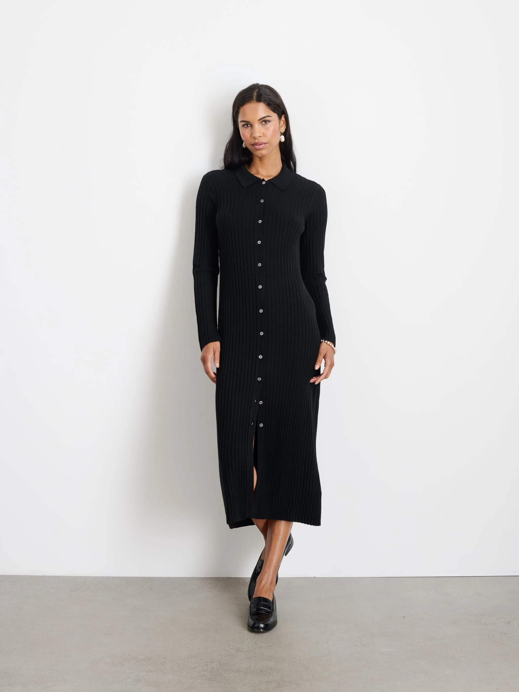 Long Sleeve Alice Ribbed Dress sold by Alex Mill product image thumbnail 2