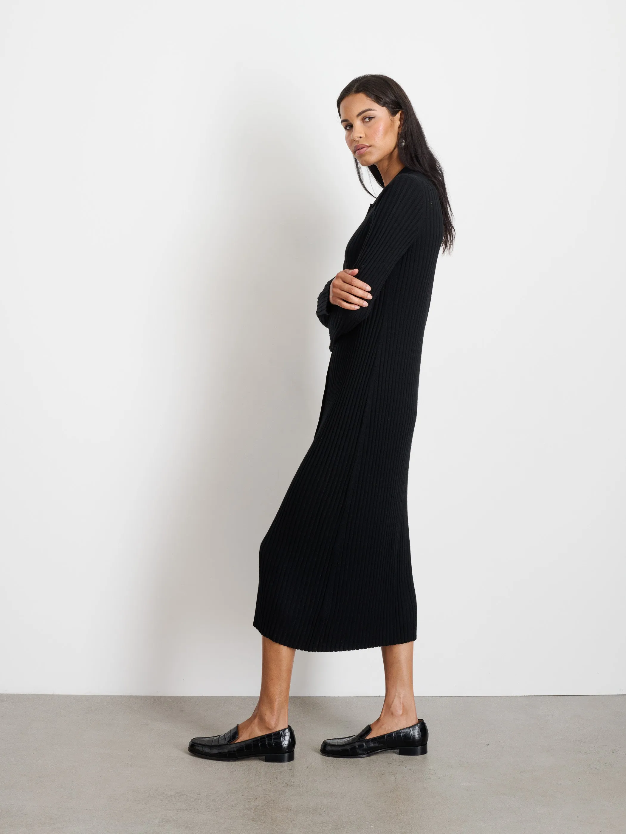 Long Sleeve Alice Ribbed Dress sold by Alex Mill product image thumbnail 3