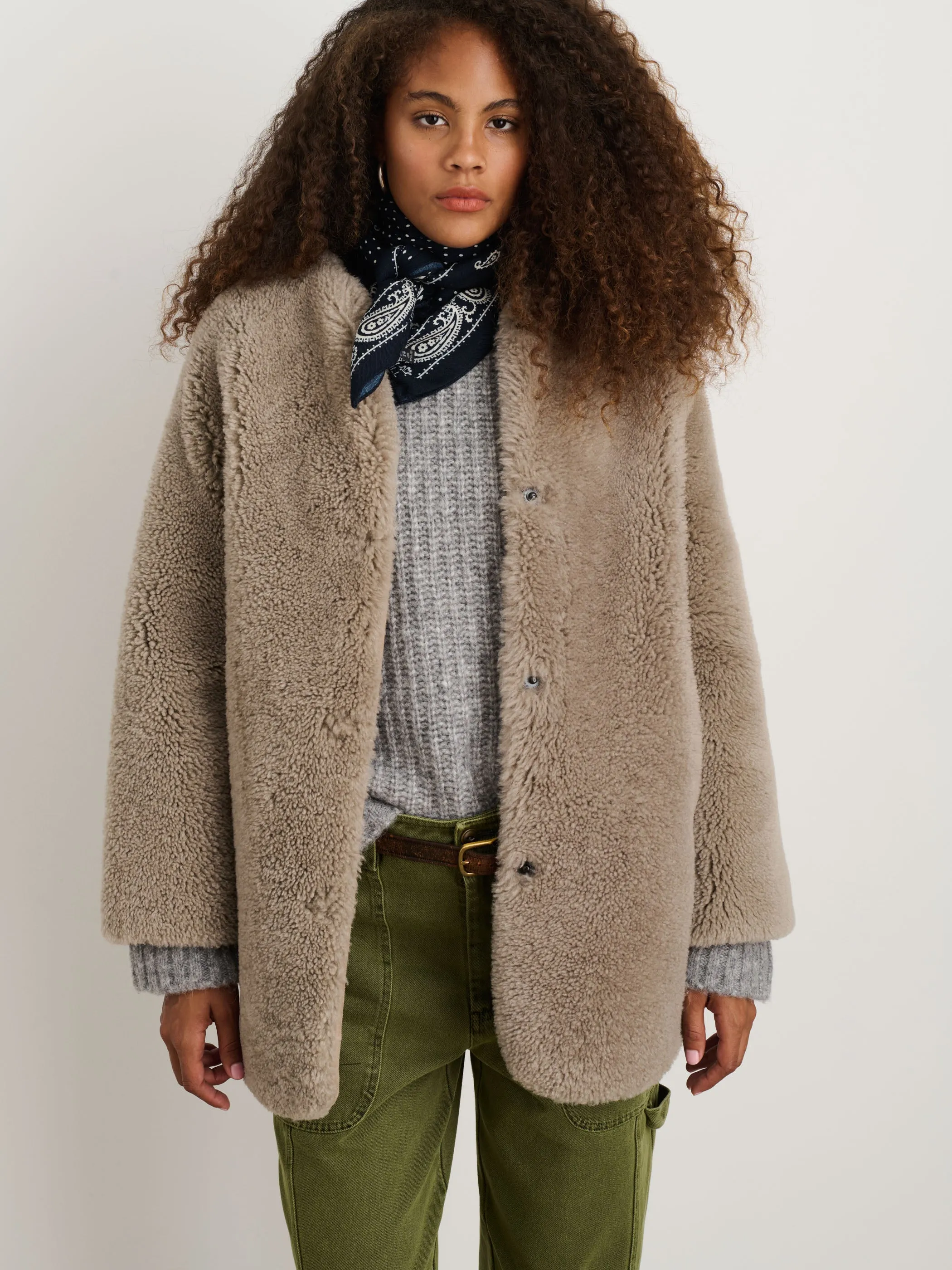 Owen Barry x Alex Mill Mae Shearling Coat sold by Alex Mill product image thumbnail 2