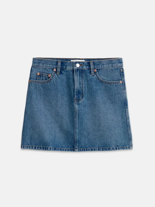 Andie Mini Skirt in Denim sold by Alex Mill