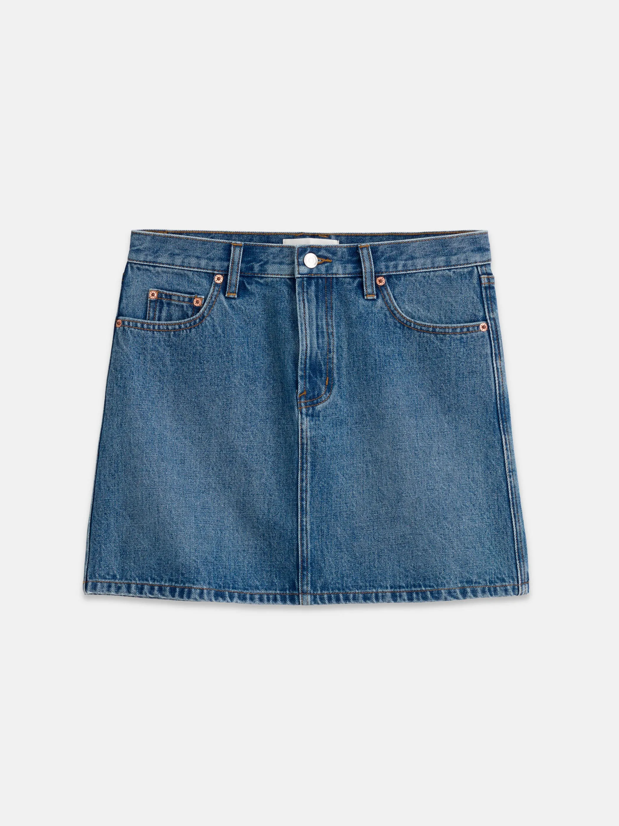 Andie Mini Skirt in Denim sold by Alex Mill