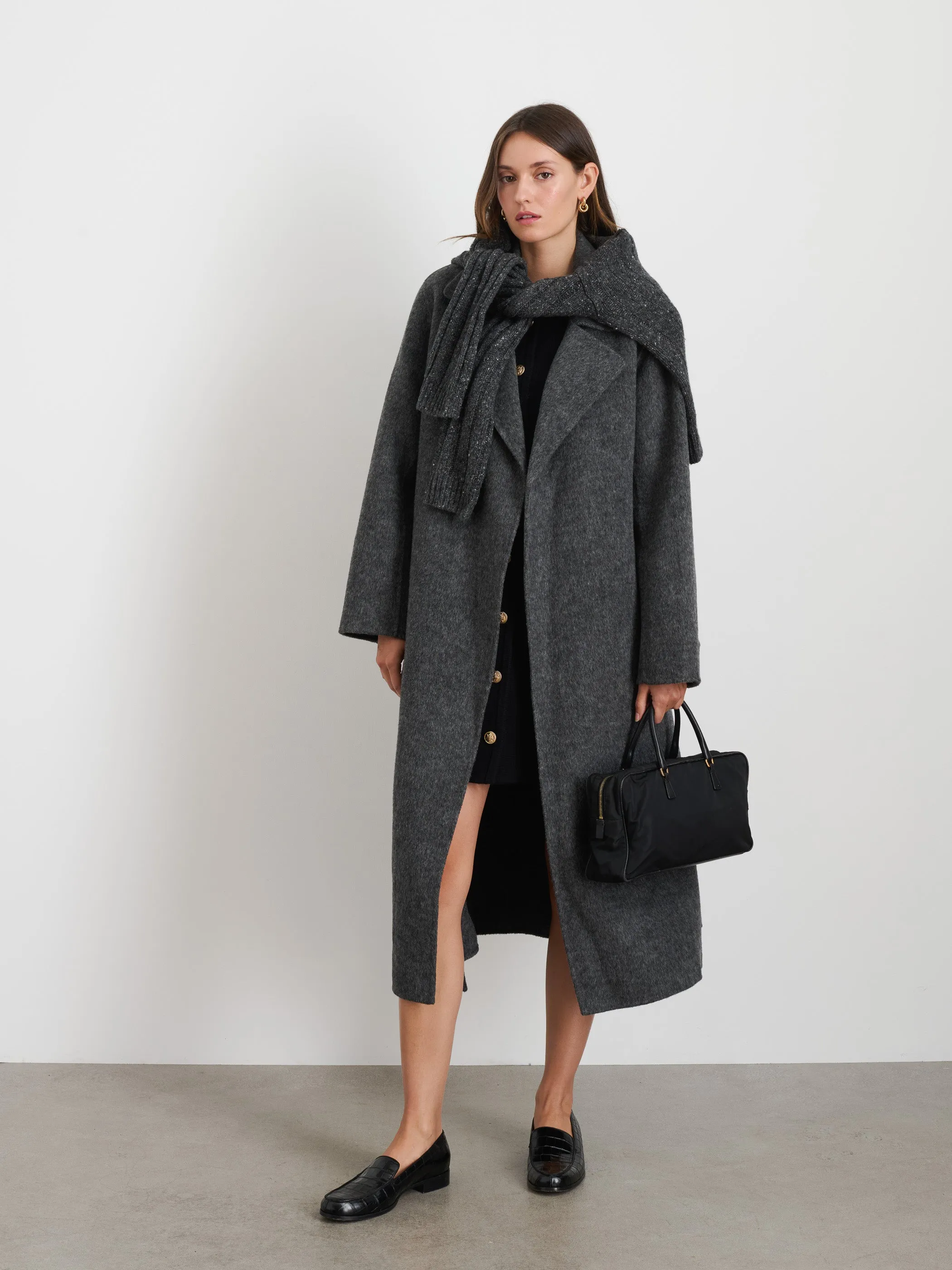 Georgia Wrap Coat In Wool Alpaca sold by Alex Mill product image thumbnail 2