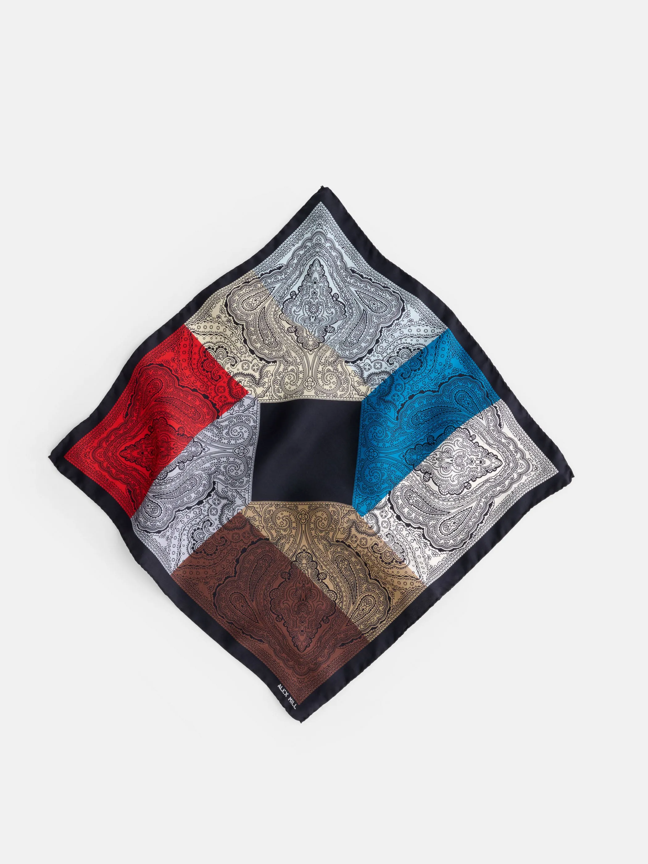 Italian Diamond Paisley Scarf in Silk sold by Alex Mill