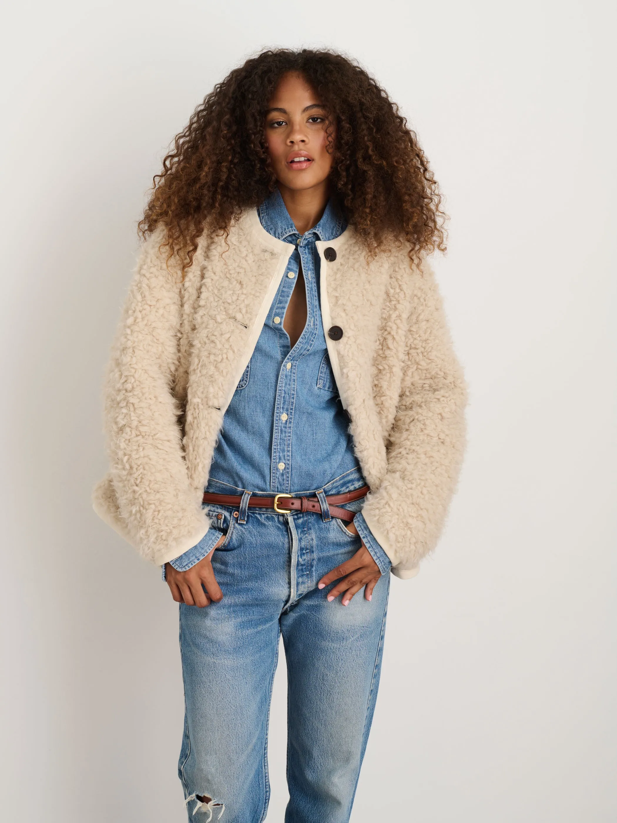 Reversible Polar Bear Jacket sold by Alex Mill product image thumbnail 5